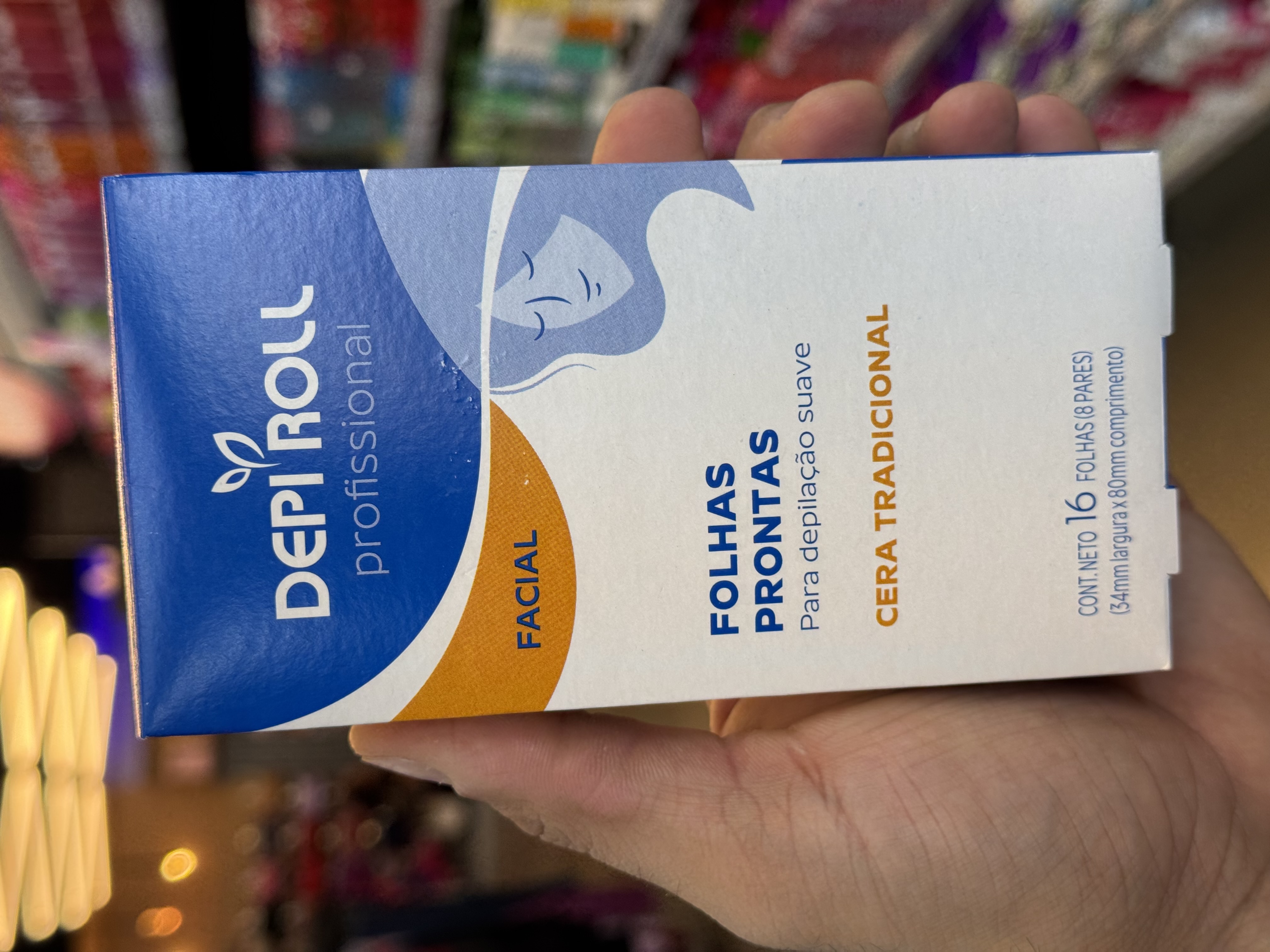 Folha Depilatória Facial Depi Roll 16 Unidades