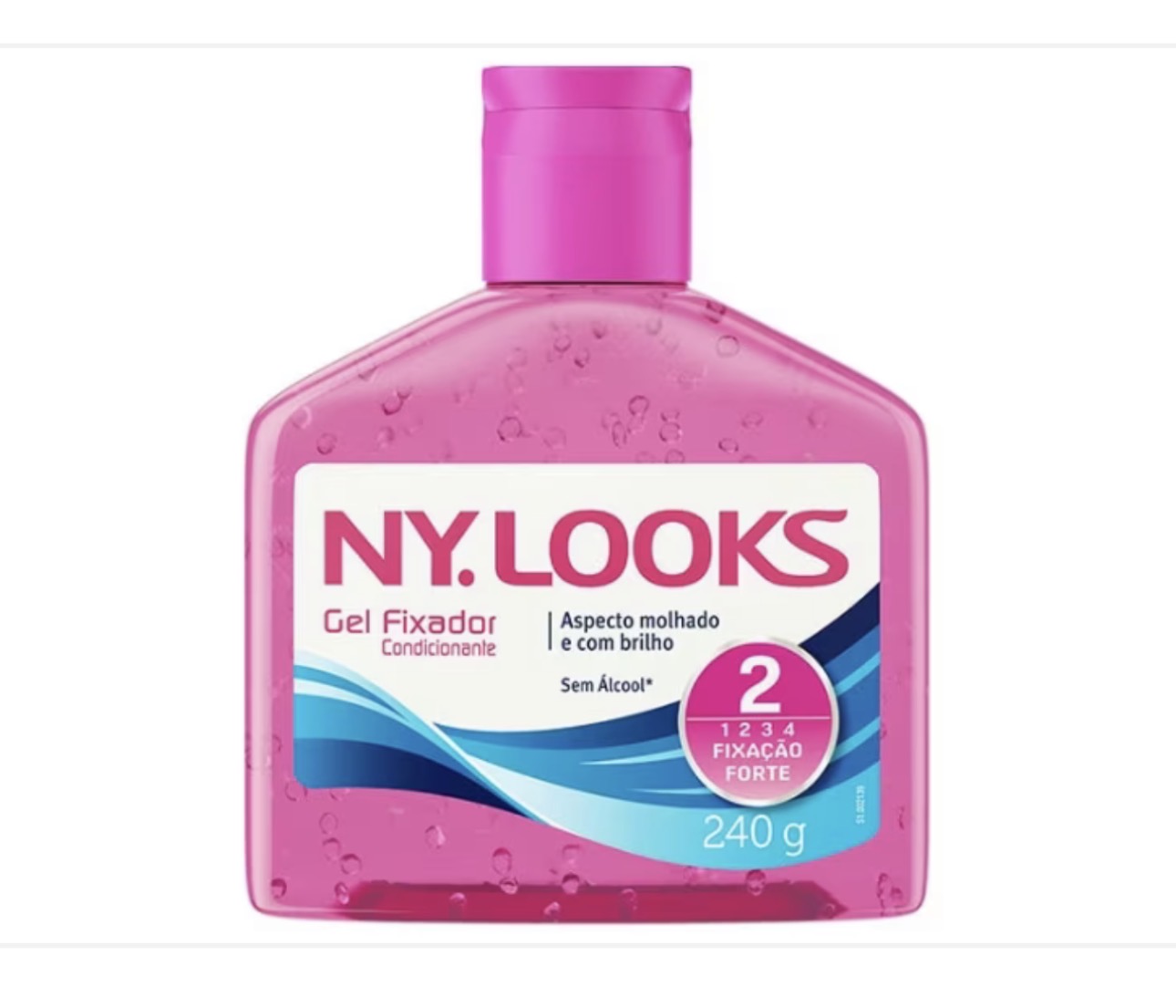 GEL CAPILAR NYLOOKS FATOR 2 FX FORTE VERMELHO 240GR