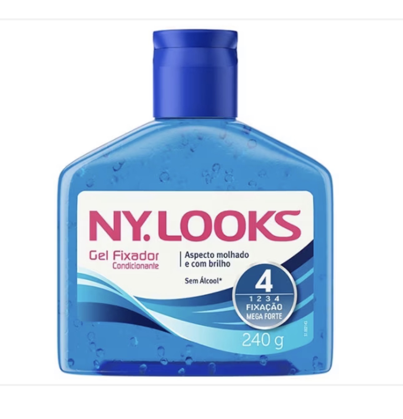 Gel Capilar Nylooks Fator 4 Fx Mega Forte Azul - 1x240gr