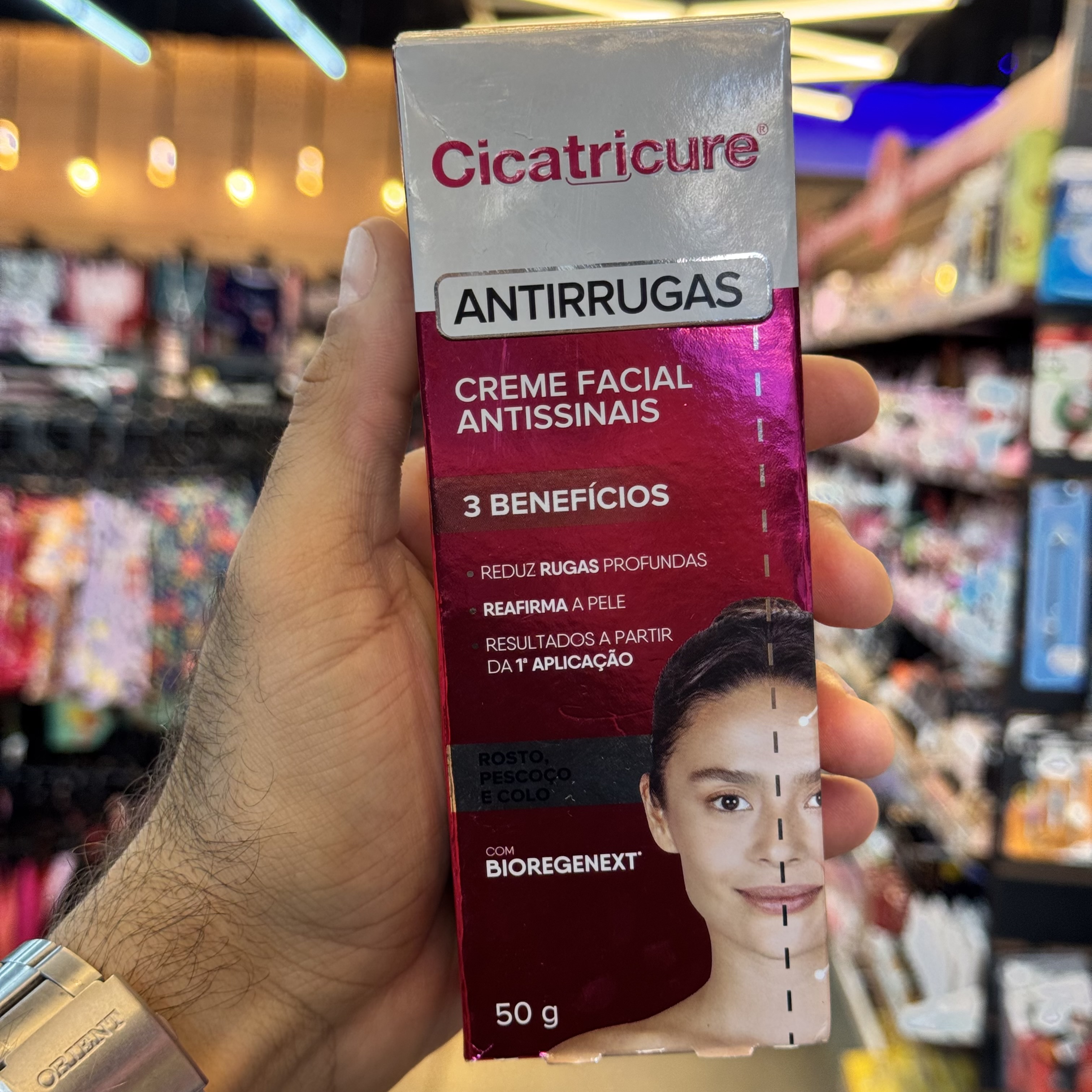 Gel Creme Facial Antissinais Antirrugas Cicatricure 50g 