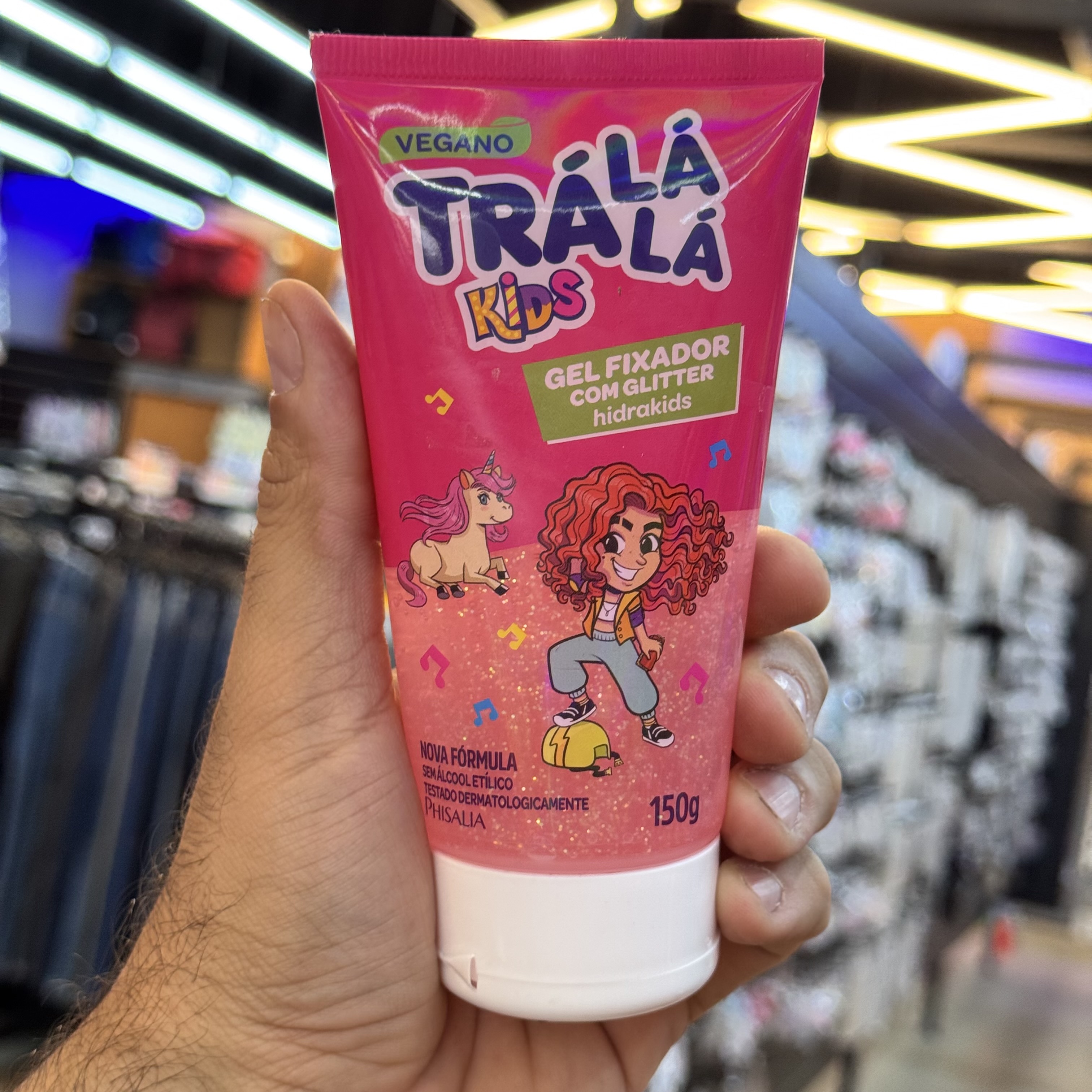 Gel Fixador Trá lá Lá Kids Com Glitter 150g