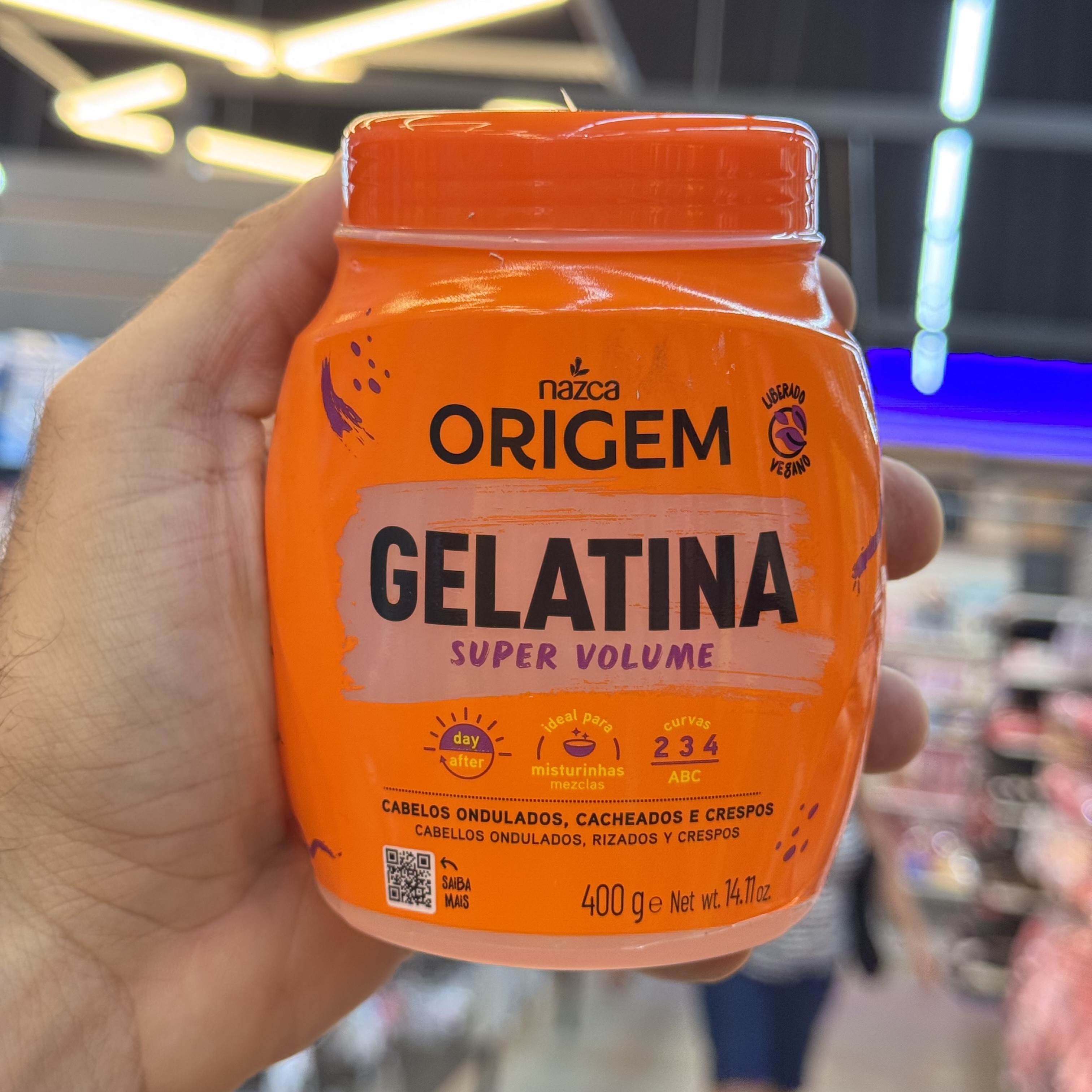 GELATINA CAPILAR ORIGEM SUPER VOLUME 400g
