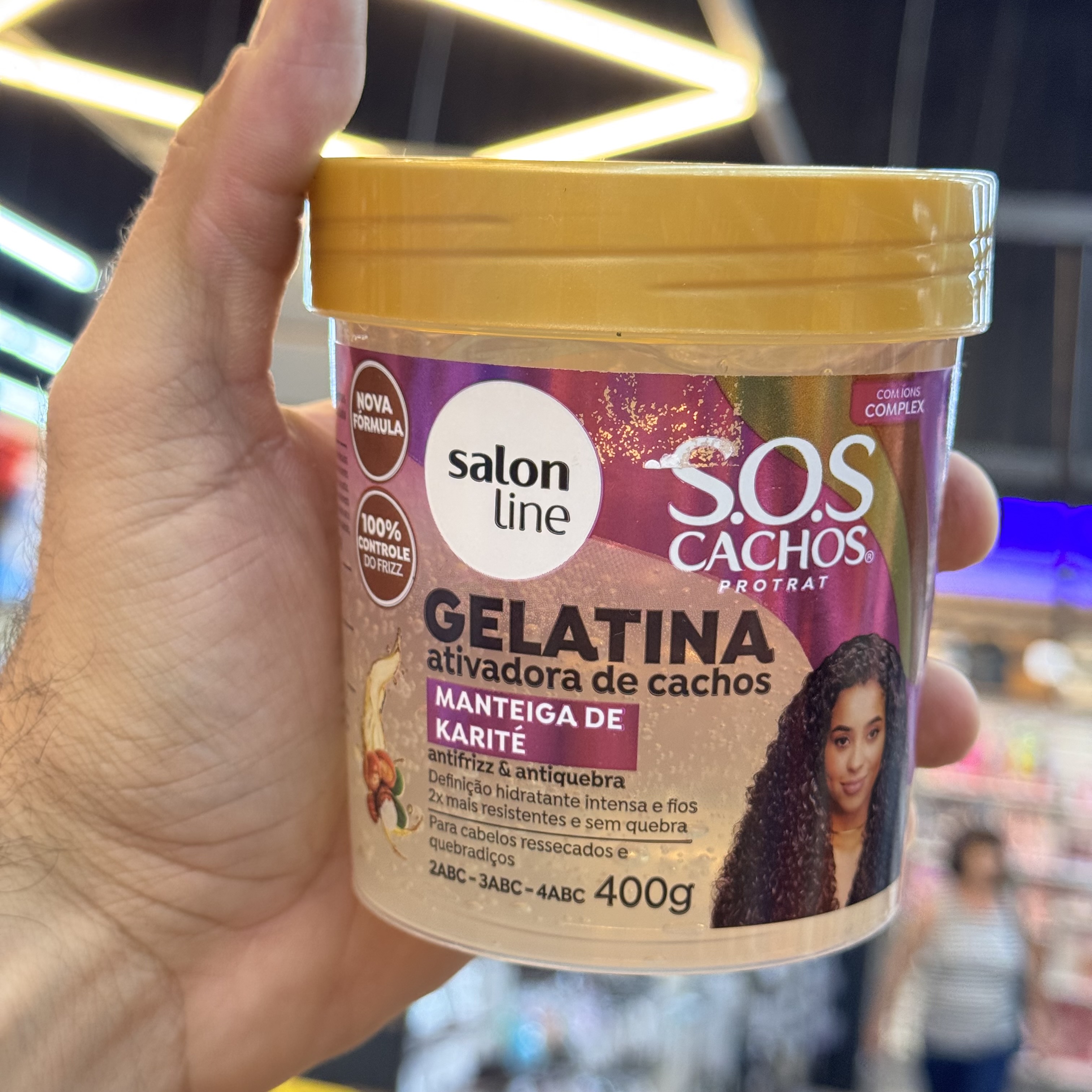 Gelatina Salon Line Ativadora de Cachos manteiga de Karité 4000g