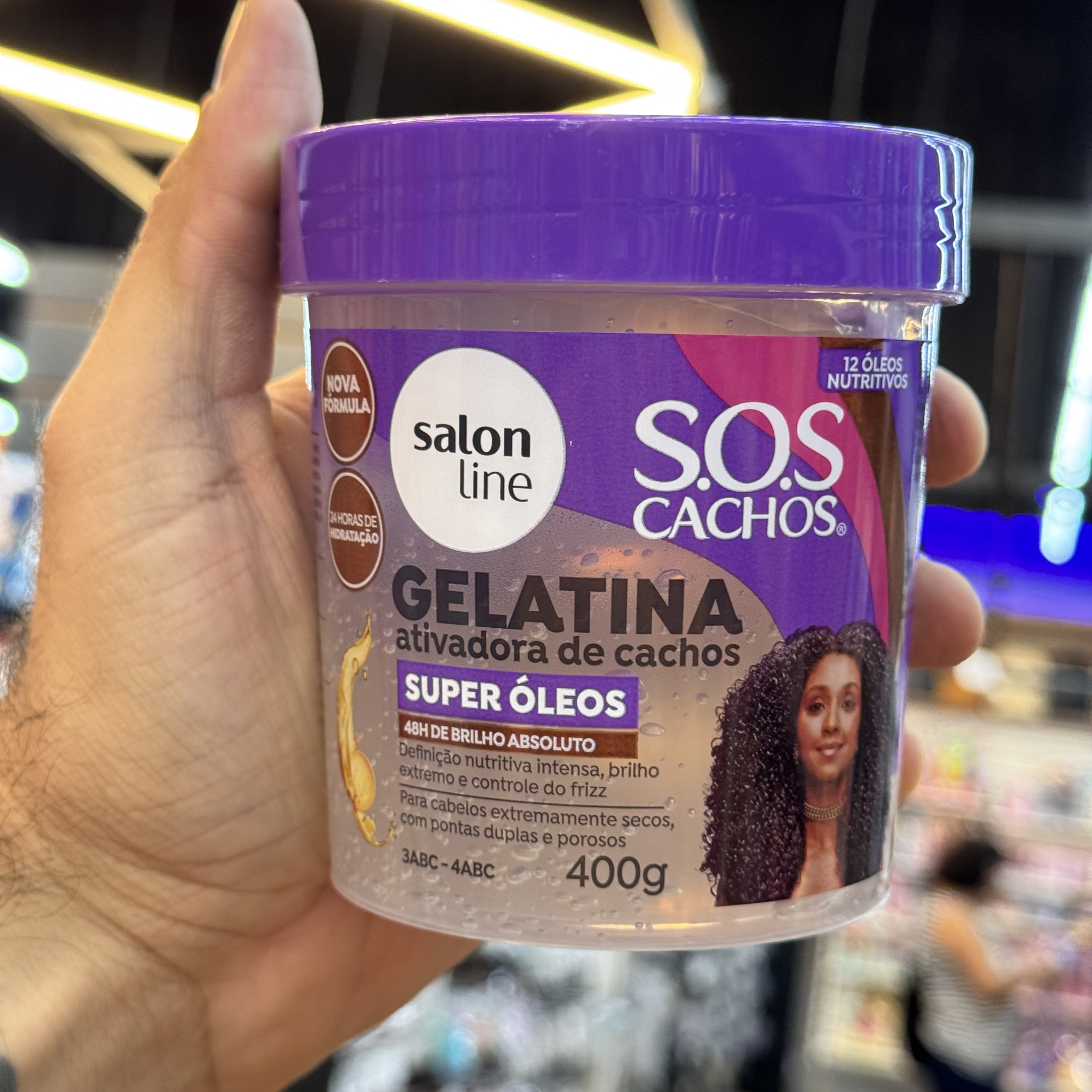 Gelatina Salon Line Ativadora de Cachos Super Óleos 4000g