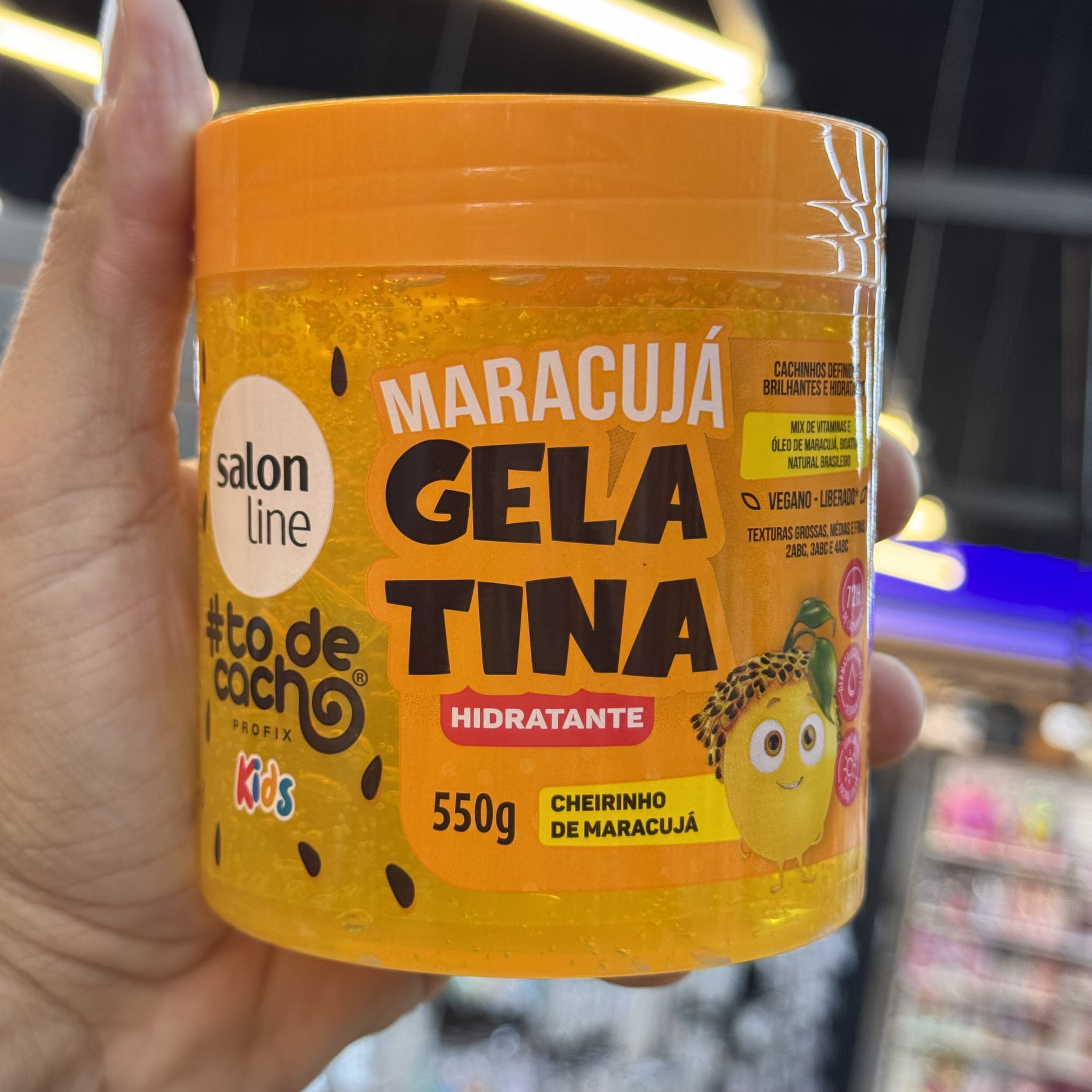 Gelatina Salon Line Todecacho Kids Maracujá 550g