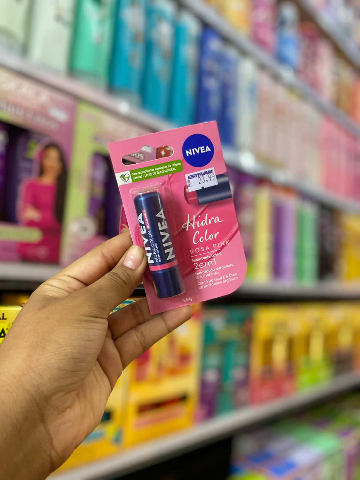 Hidratante Labial Nivea Hidra Color Rosa Pink