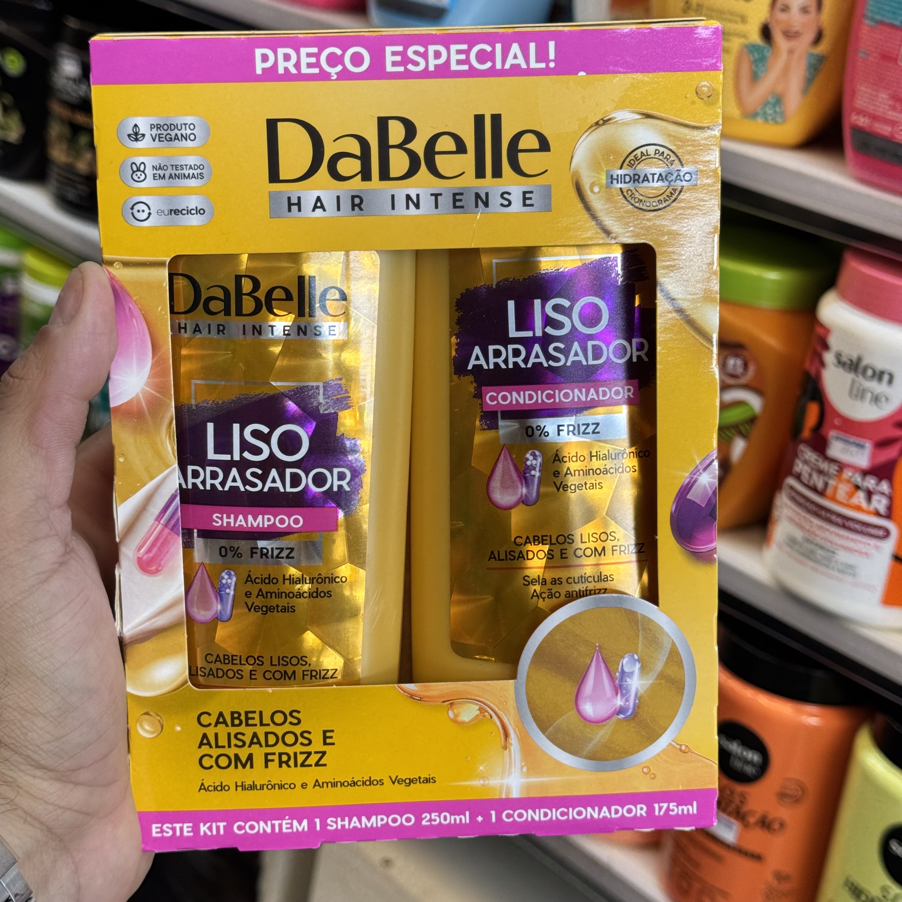 Kit Capilar Dabelle Liso Arrasador Hialurônico e Aminoácidos