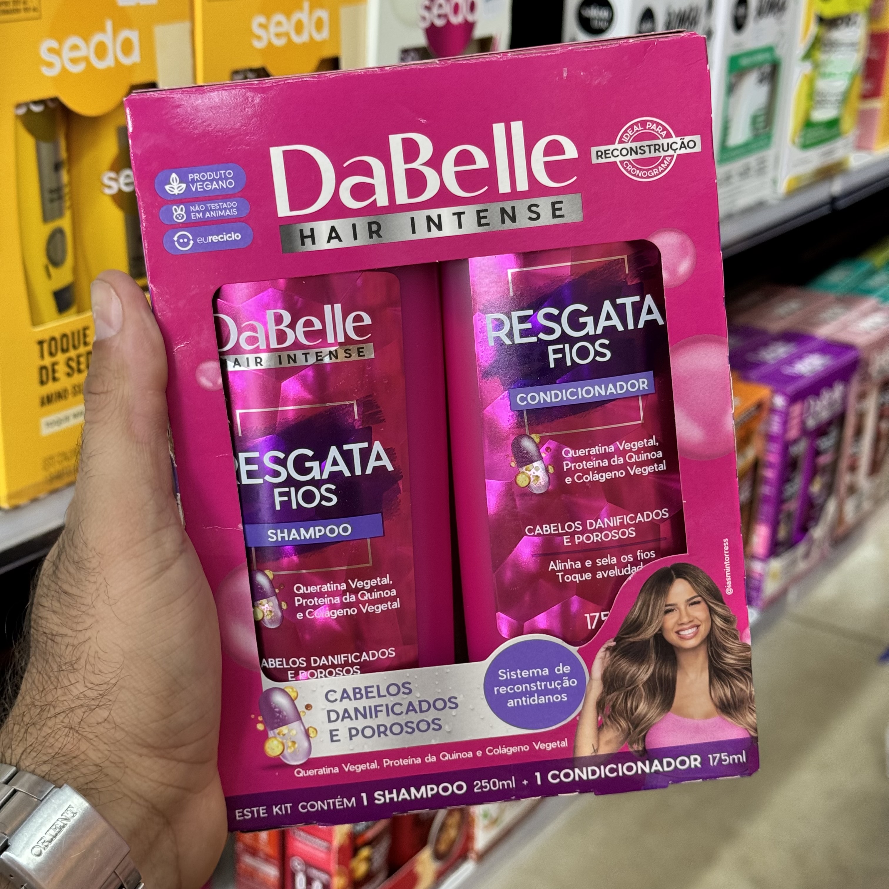 Kit Capilar Dabelle Resgata Fios Queratina Proteína Quinoa e Colágeno