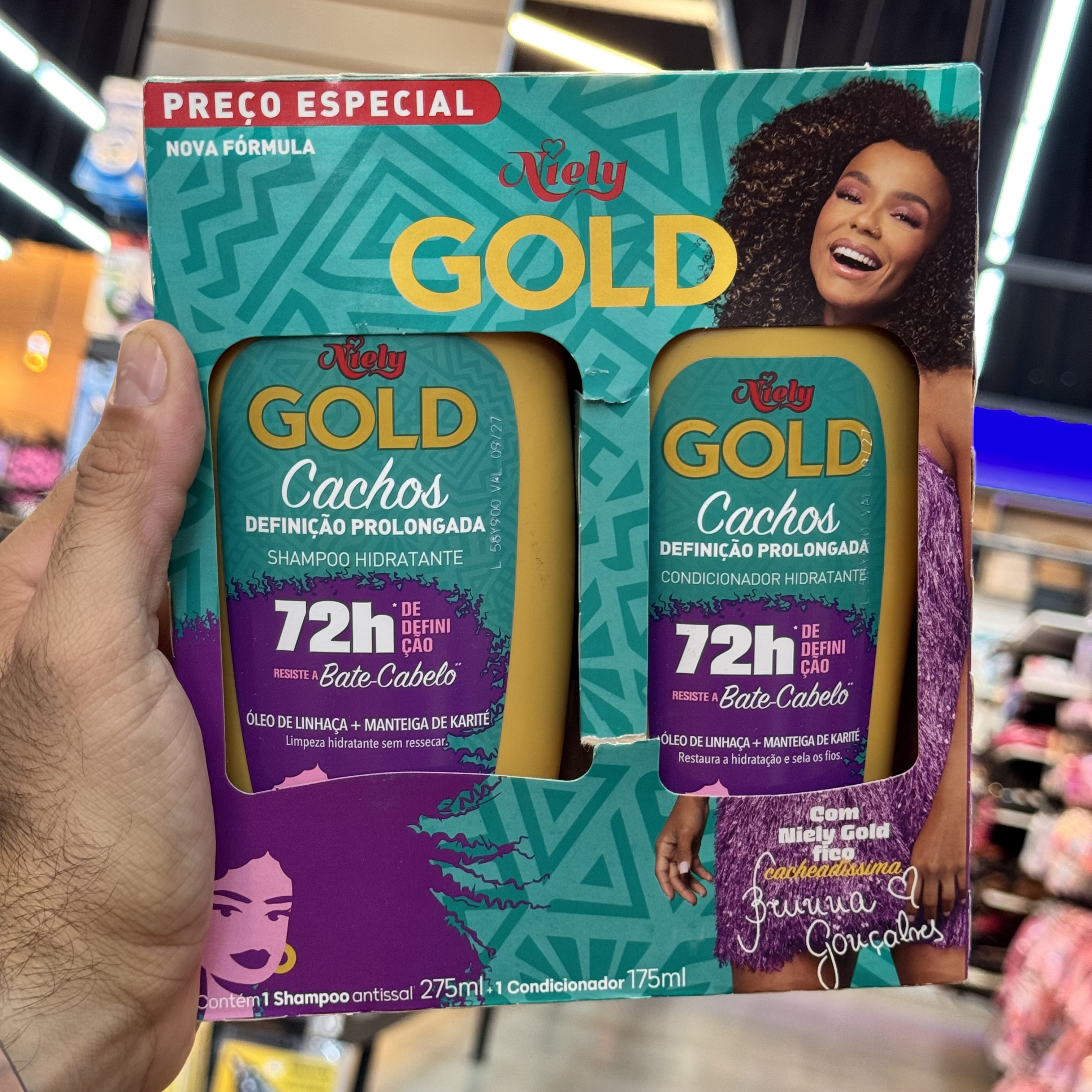 Kit Capilar Niely Gold Cachos Óleo de Linhaça