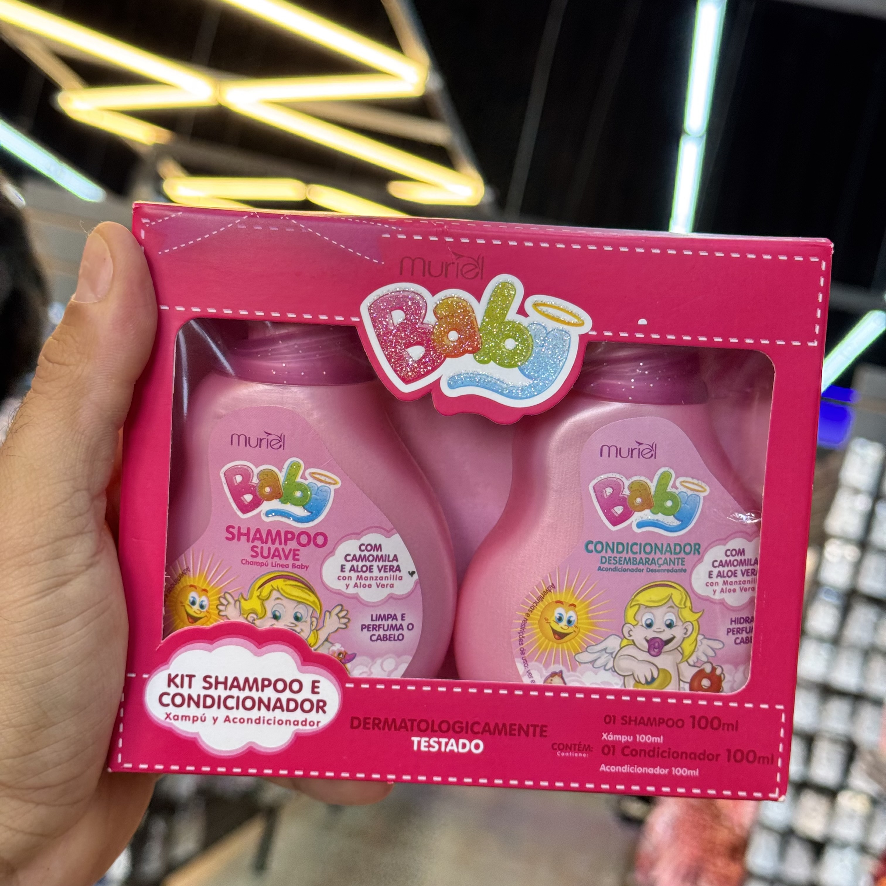 Kit Infantil Muriel Baby 100ml Rosa Camomila e aloe e vera