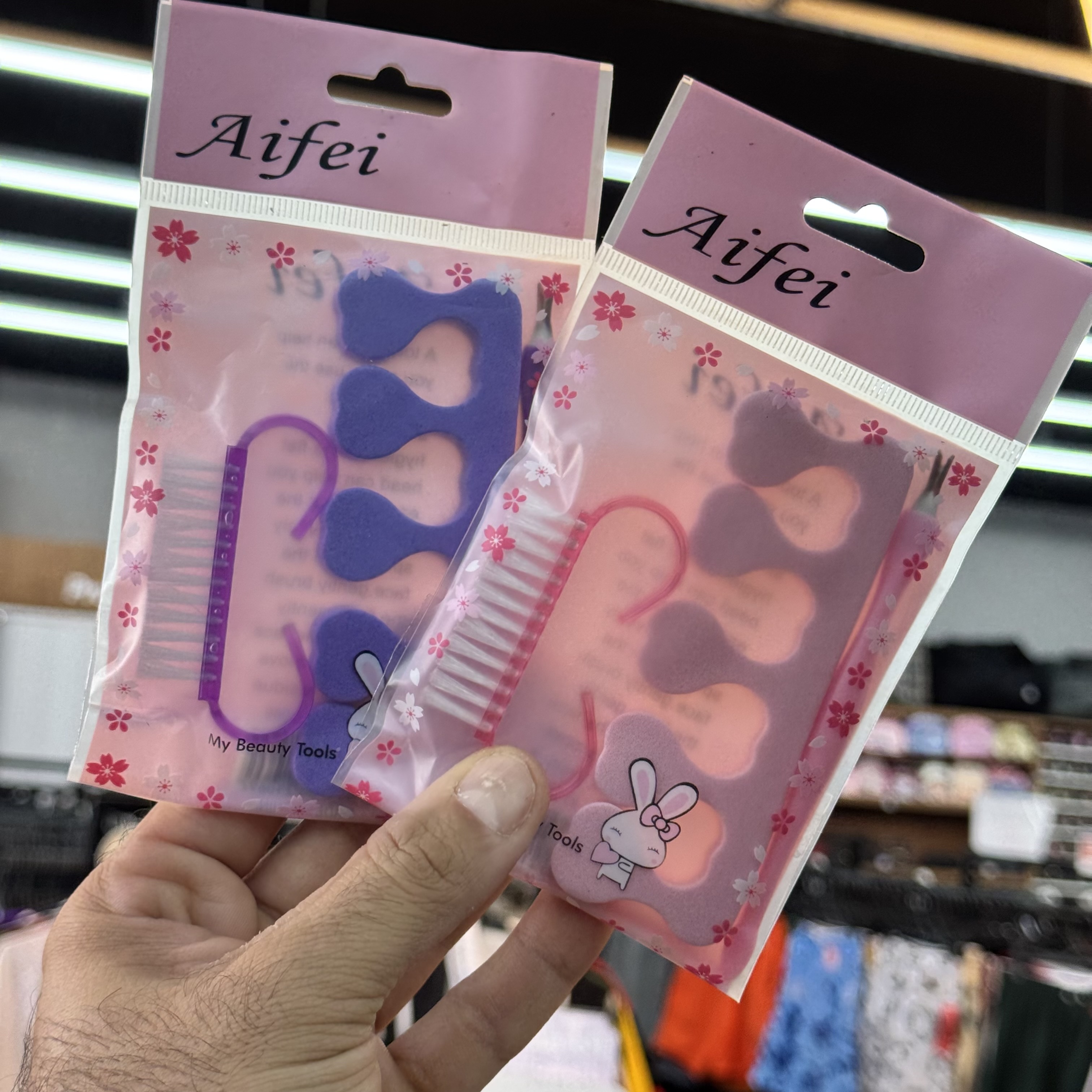 Kit Manicure com separador de dedo e escovinha