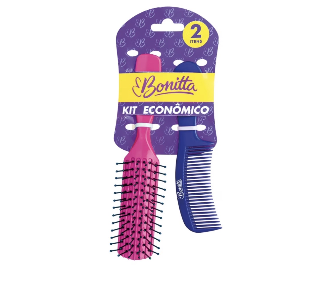 Kit Marco boni escova cabelo e pente Bonitta