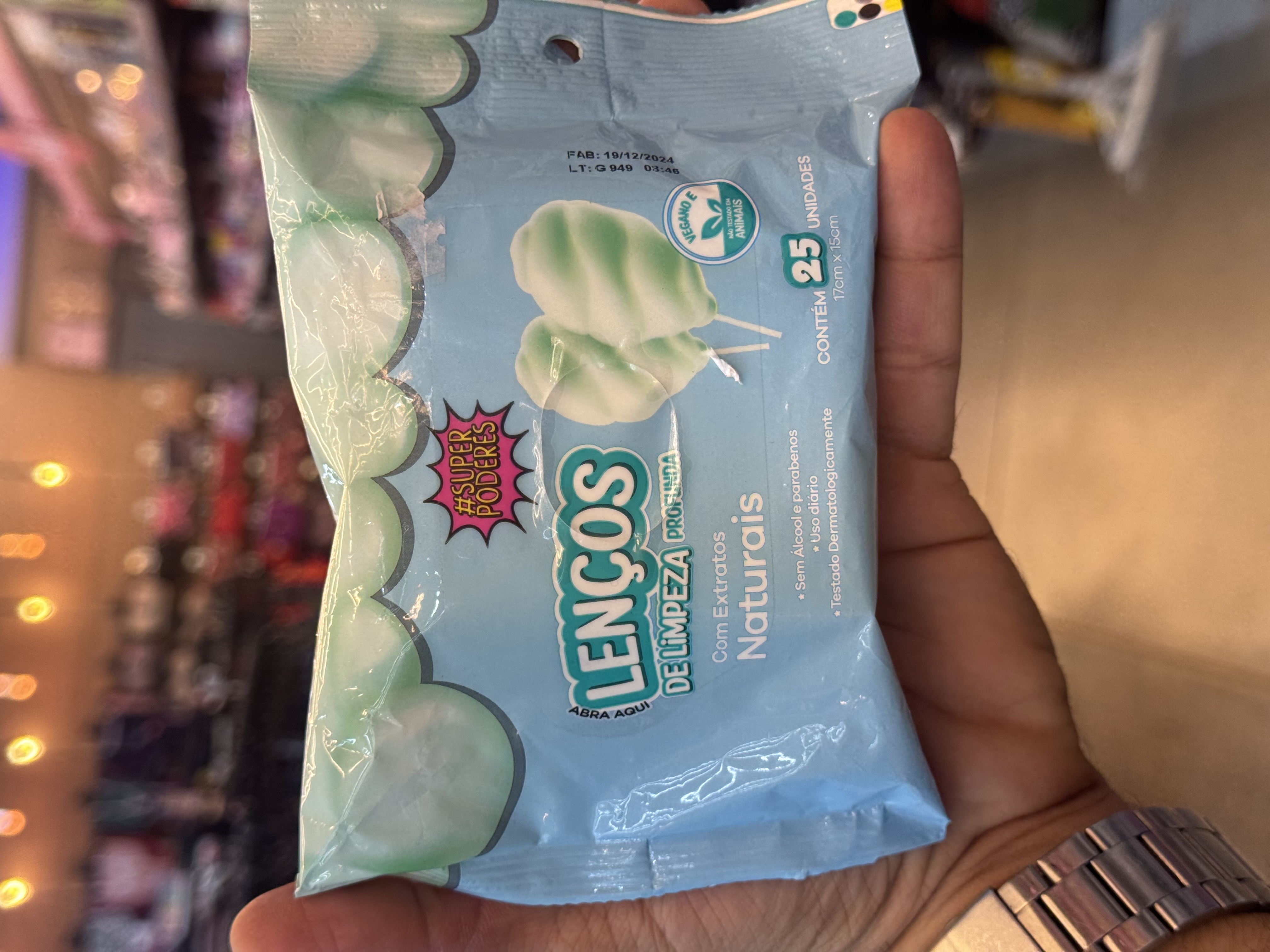 Lenços de limpeza profunda Algodão doce super poderes 