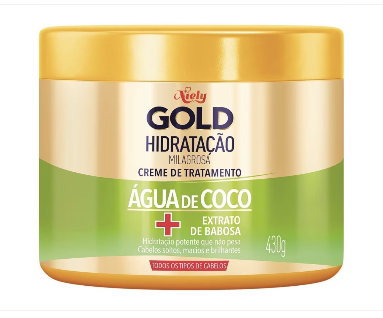 Máscara Capilar Niely Gold Água de Coco 430g