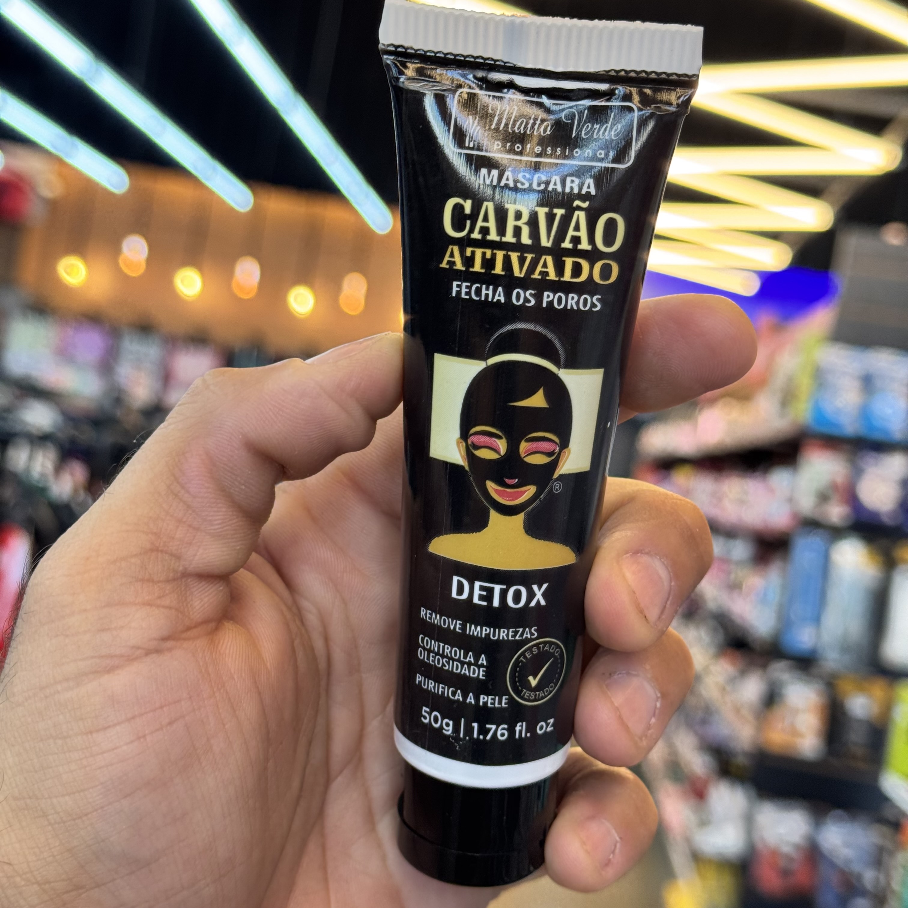 Máscara Carvao Ativado Detox Matto Verde MV-04