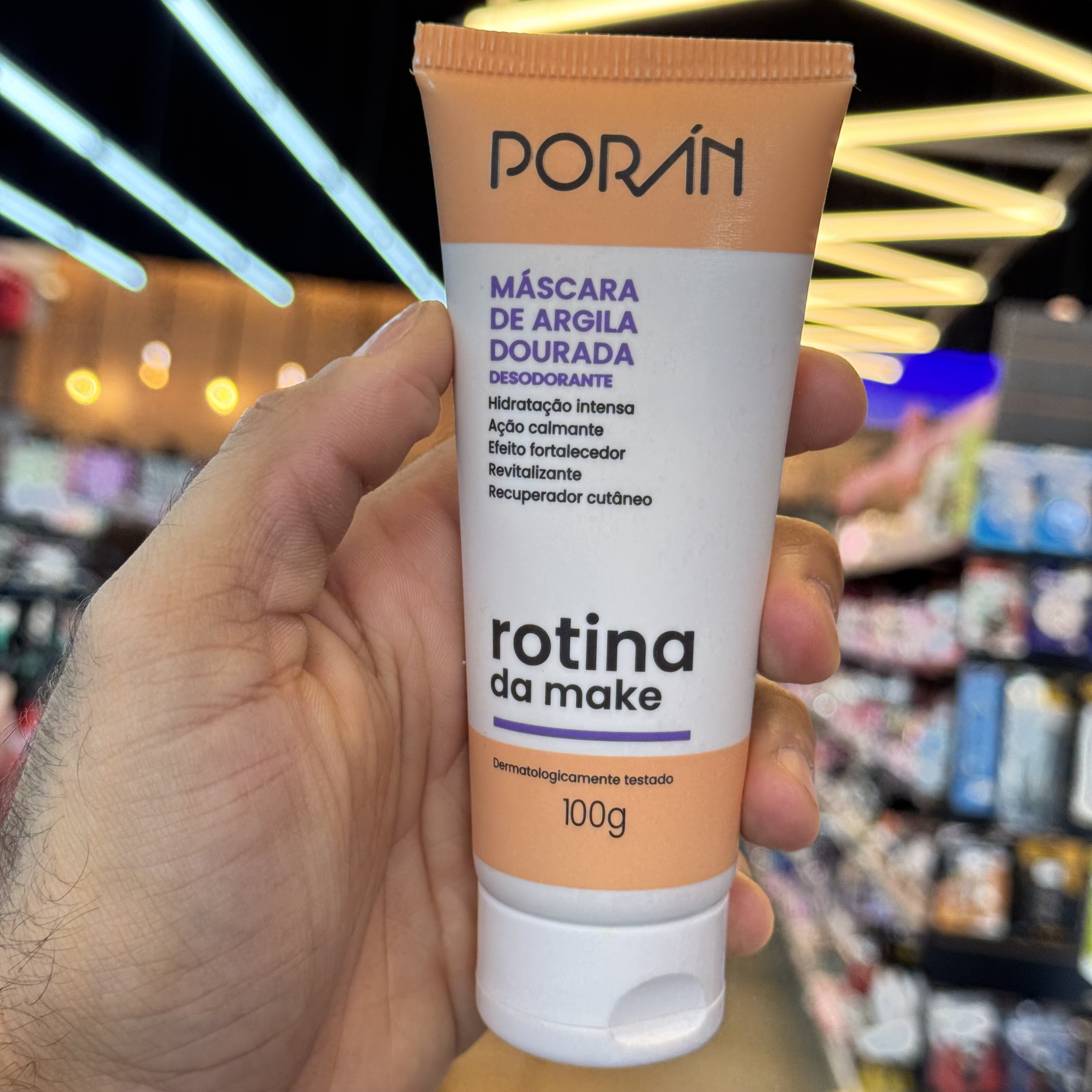 Máscara de argila dourada porán 100g pr253