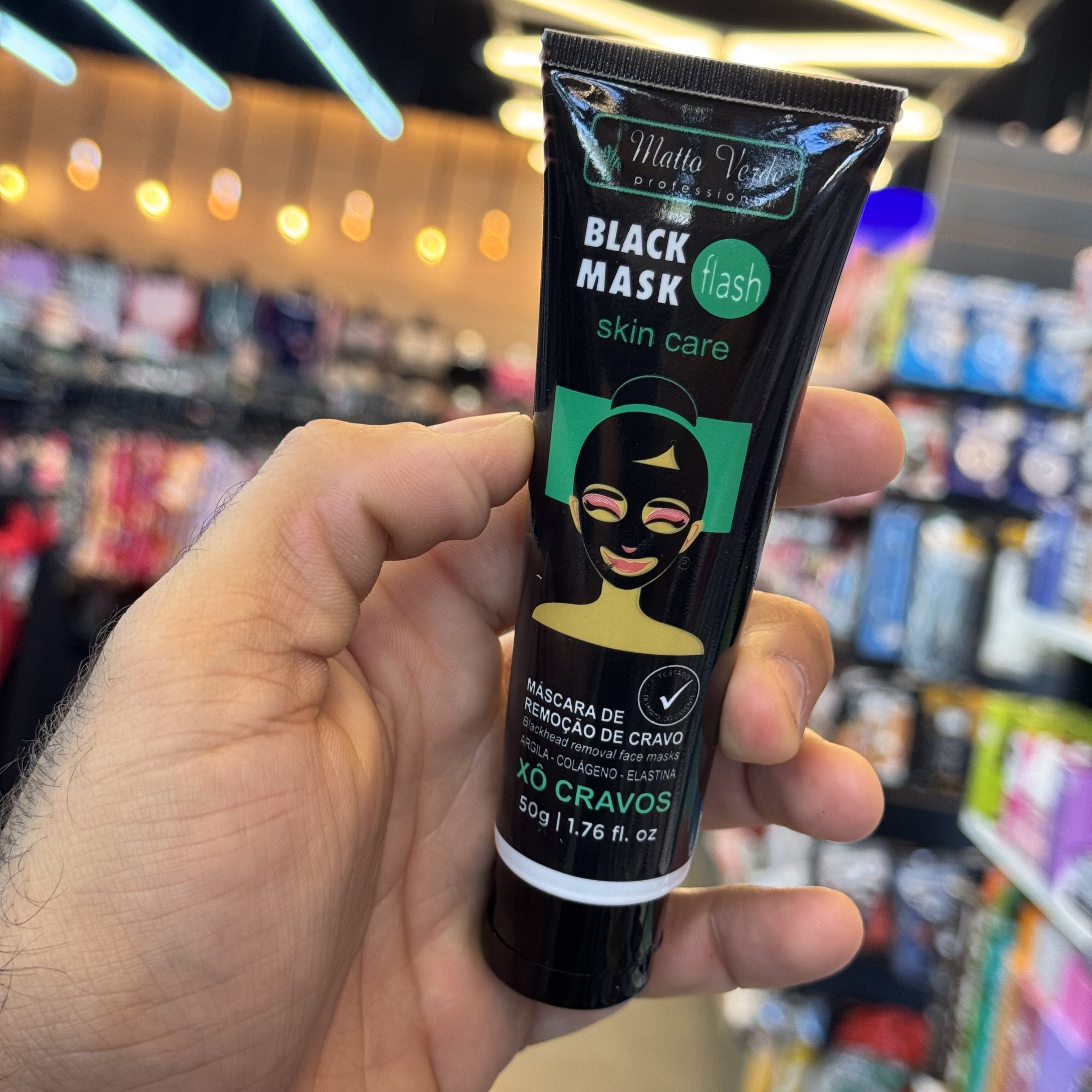 Máscara de Remoção de Cravo Black Mask Skin Care Matto Verde MV-04