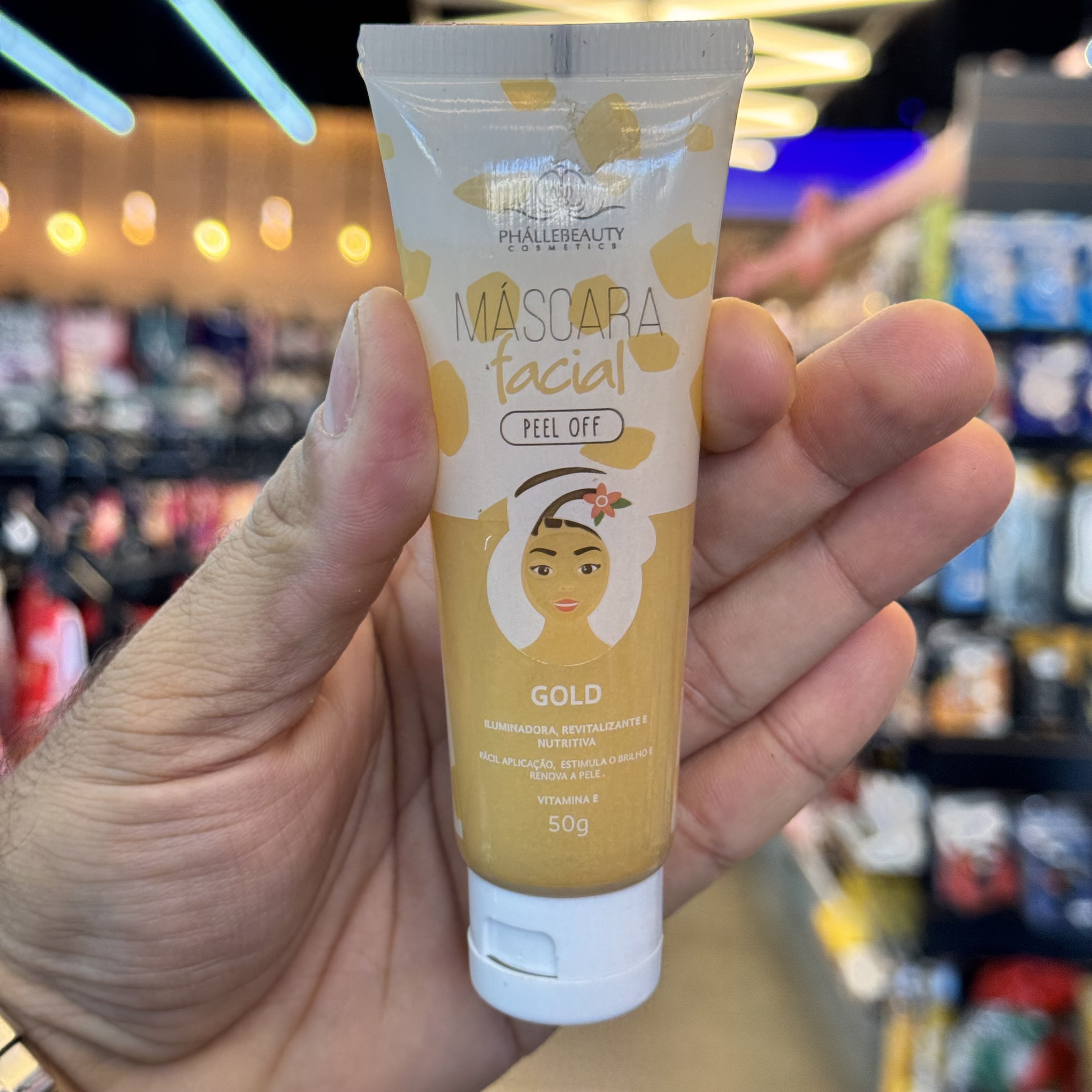Máscara Facial Peel Off Gold Phallebeauty 50g