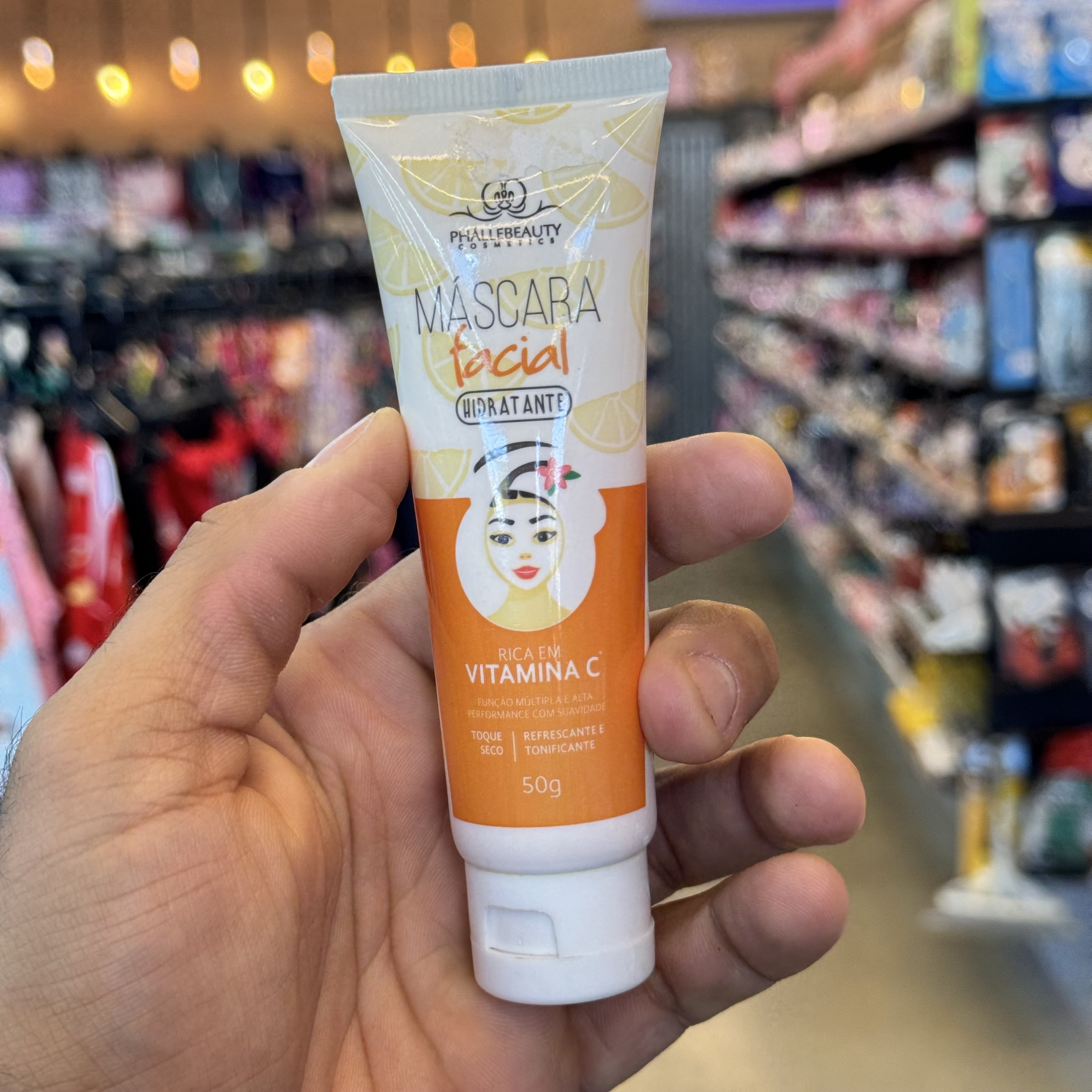Máscara Facial Vitamina C Phallebeauty 50g