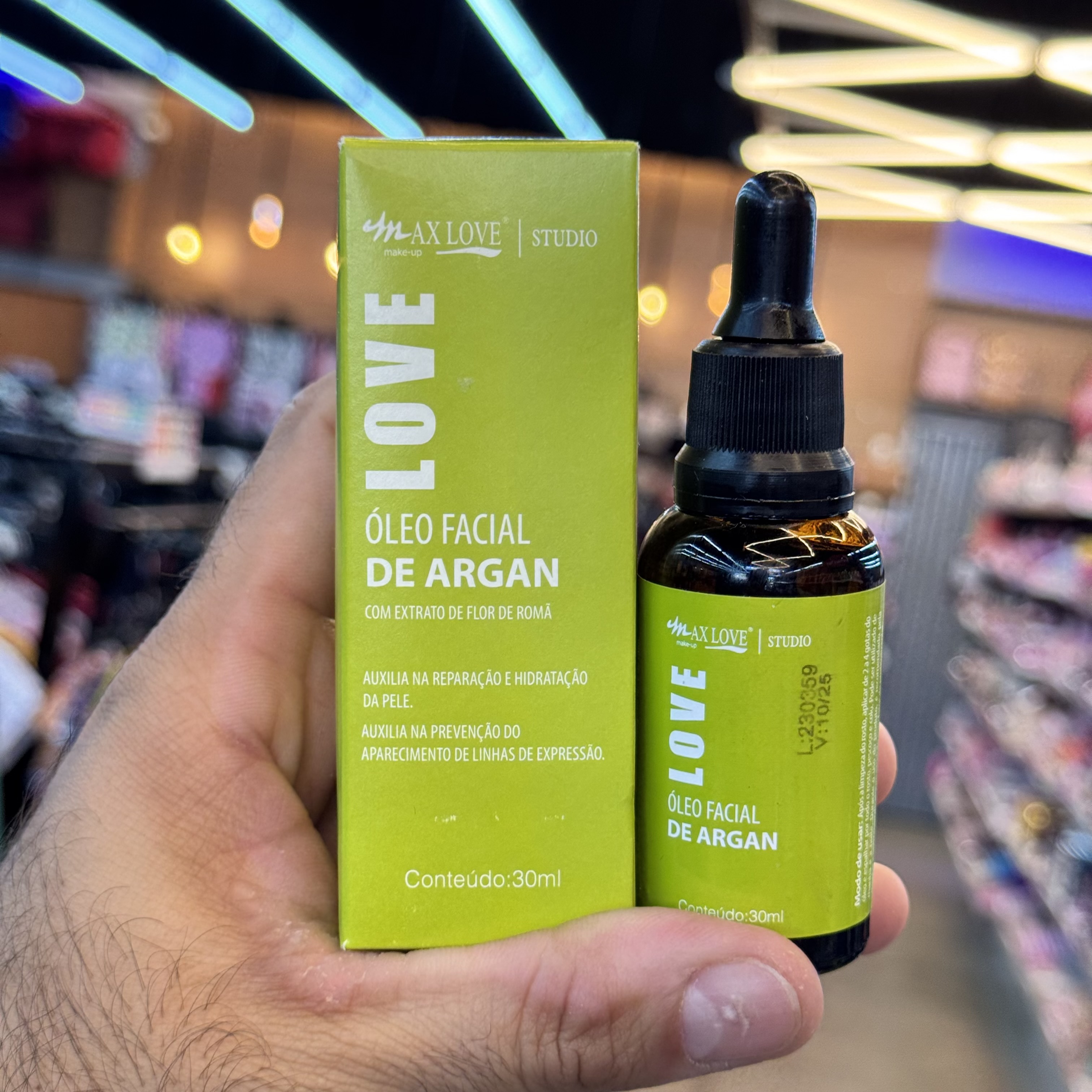 Óleo facial de argan max love ml690