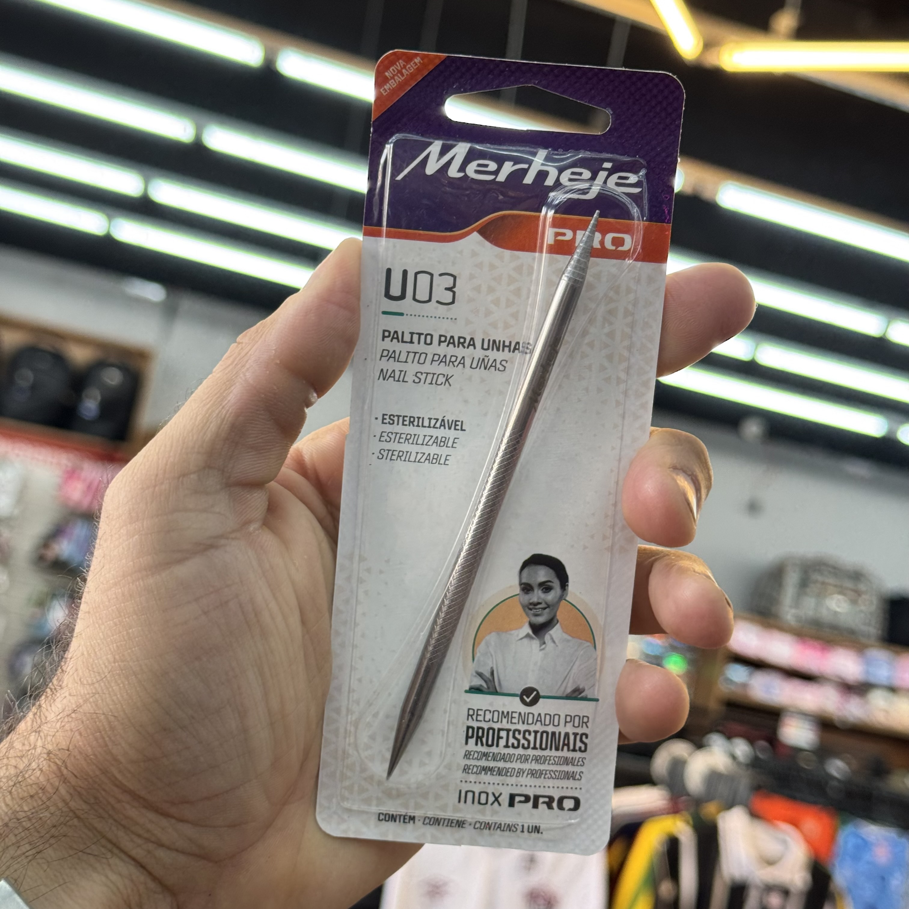 Palito Para Unhas Inox Pro Merheje