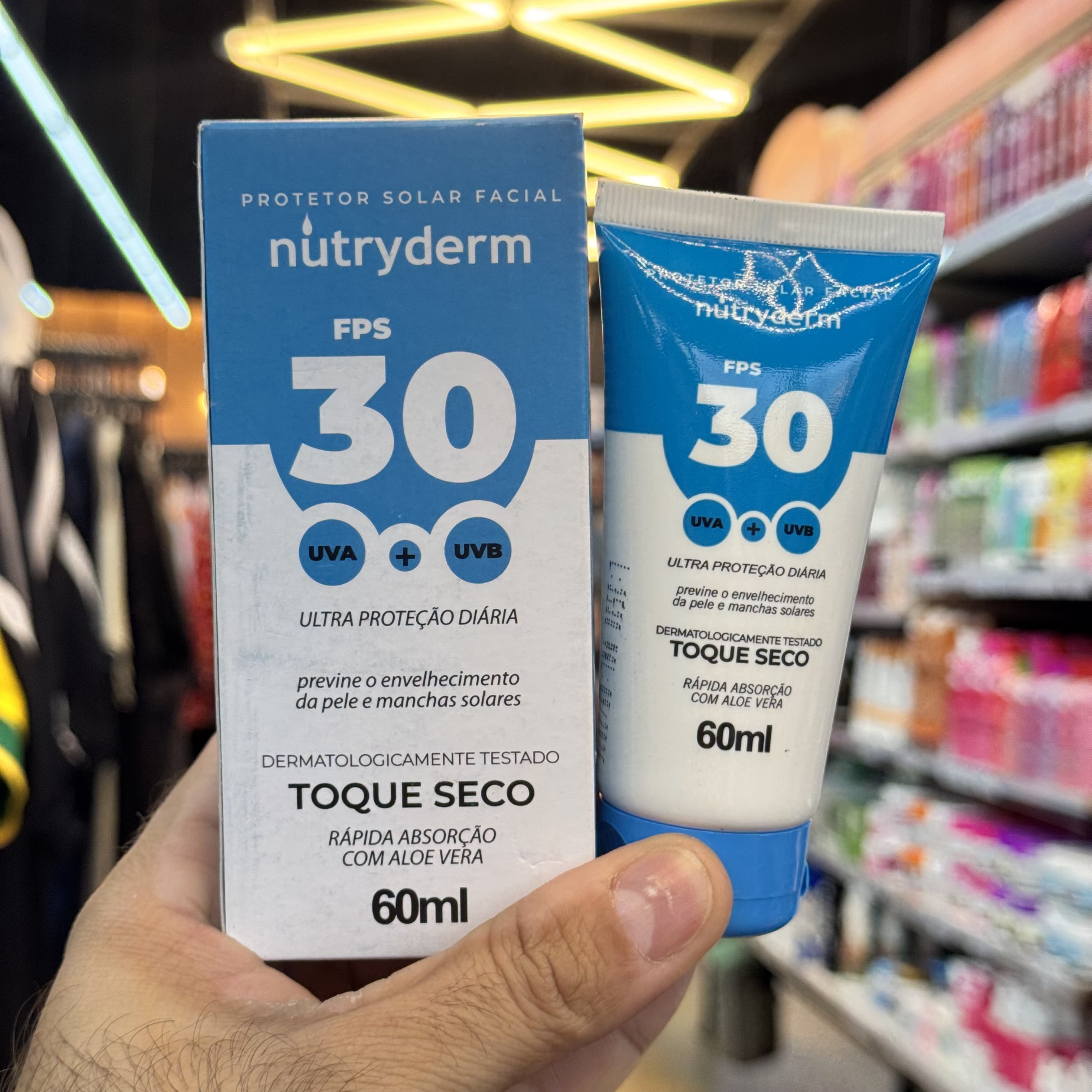 Protetor Solar Toque Seco Nutryderm Fps 30 60ml
