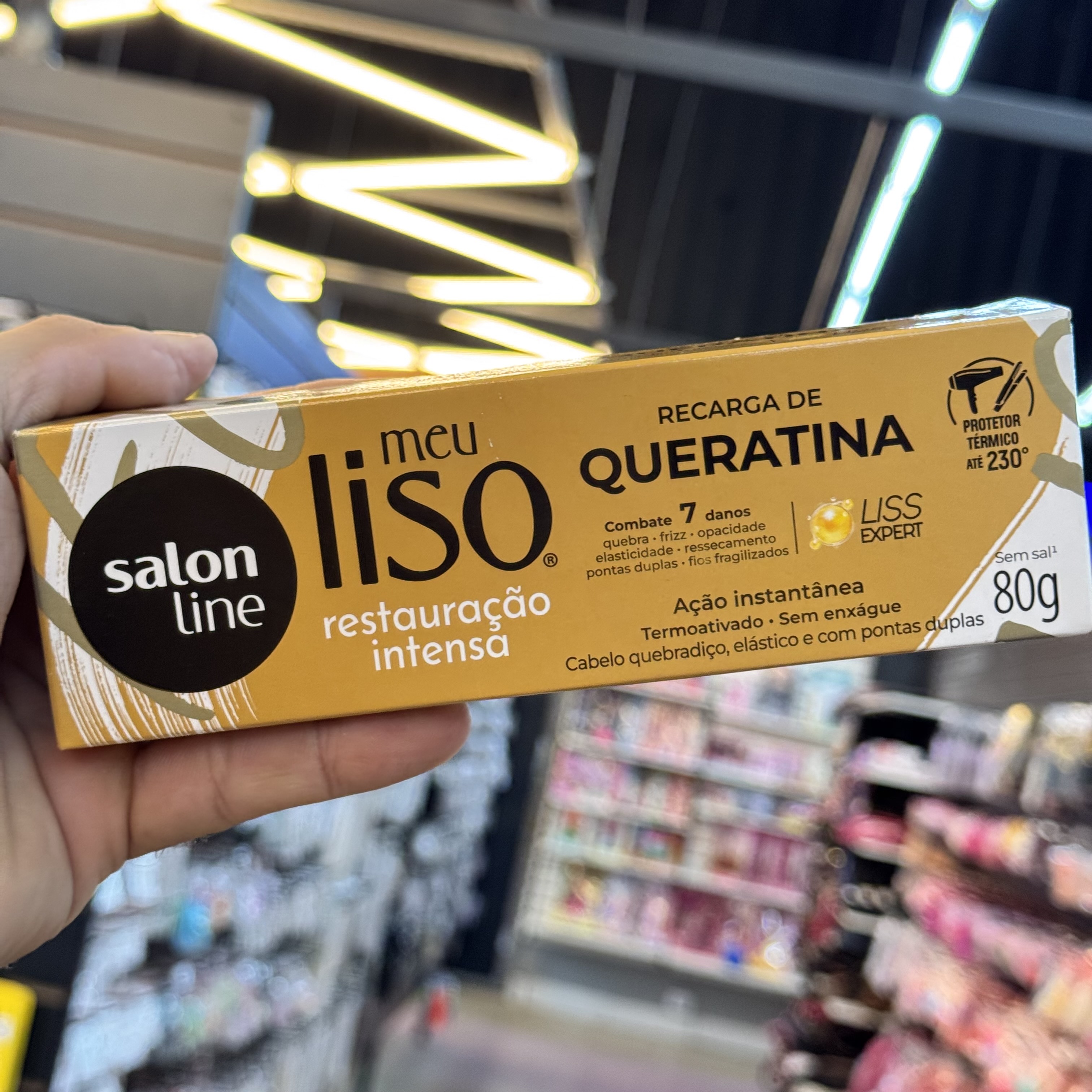 Recarga de Queratina Salon LIne Reparação e Brilho 80g