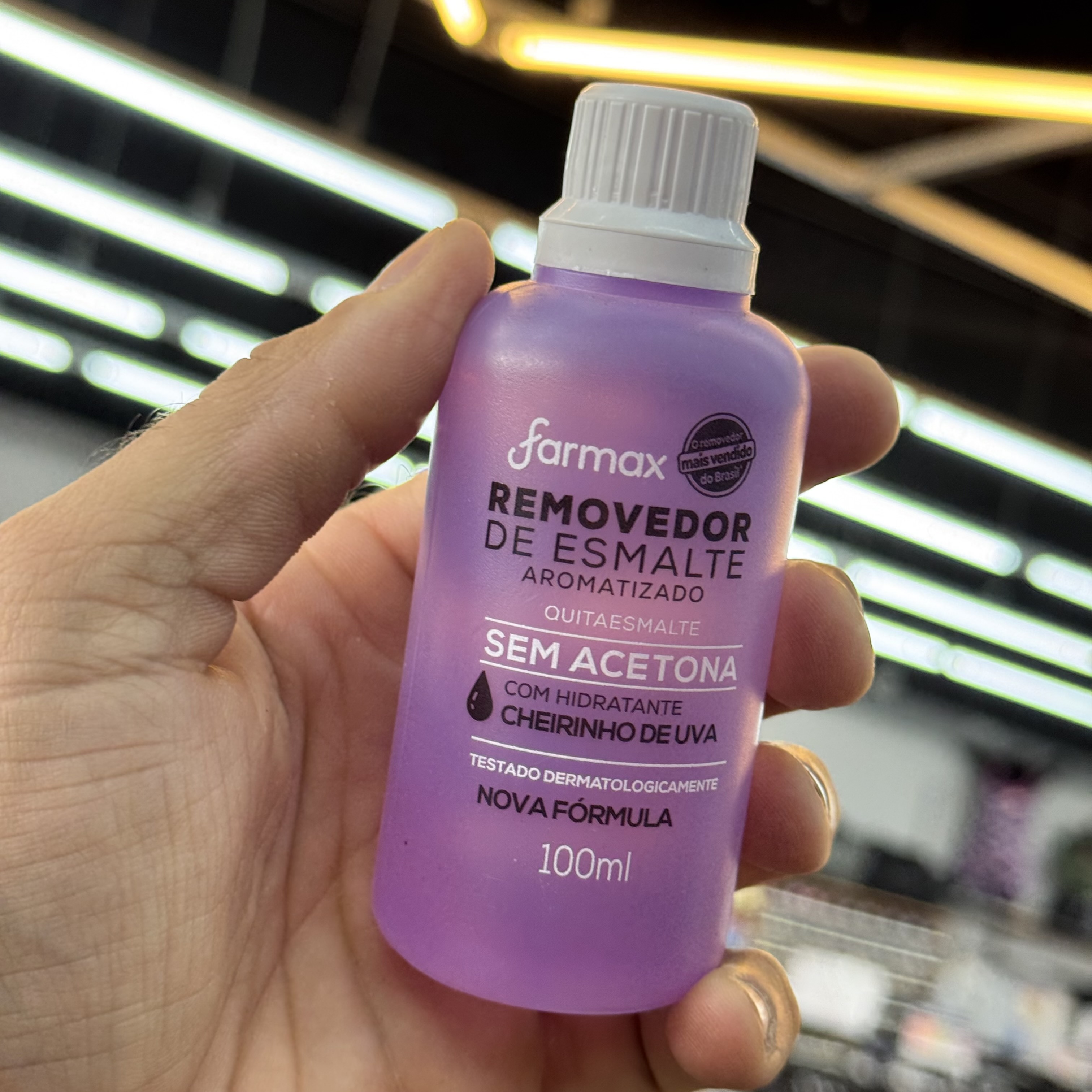 Removedor de Esmalte sem Acetona uva Farmax 100ml