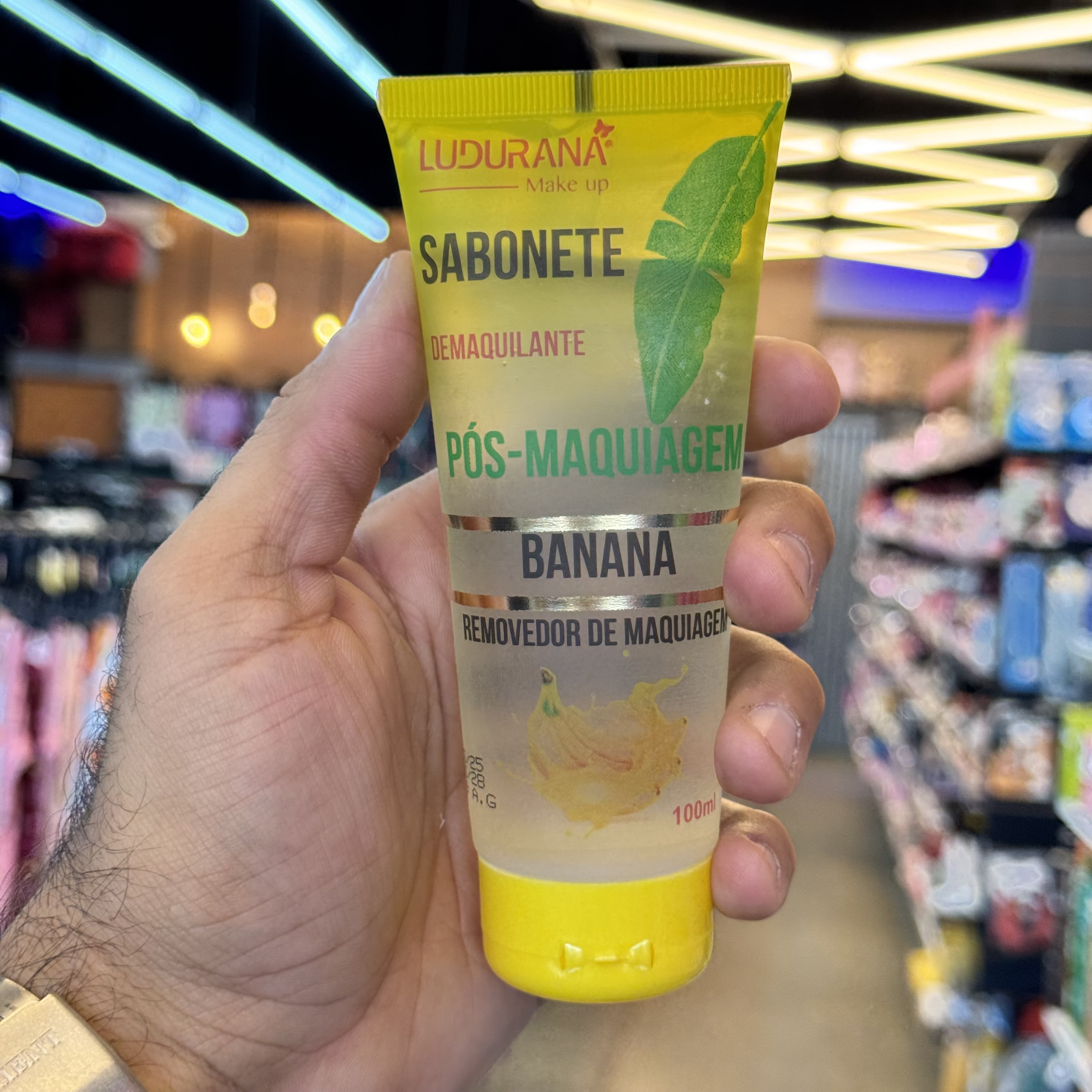 Sabonete demaquilante pós maquiagem banana ludurana b00011