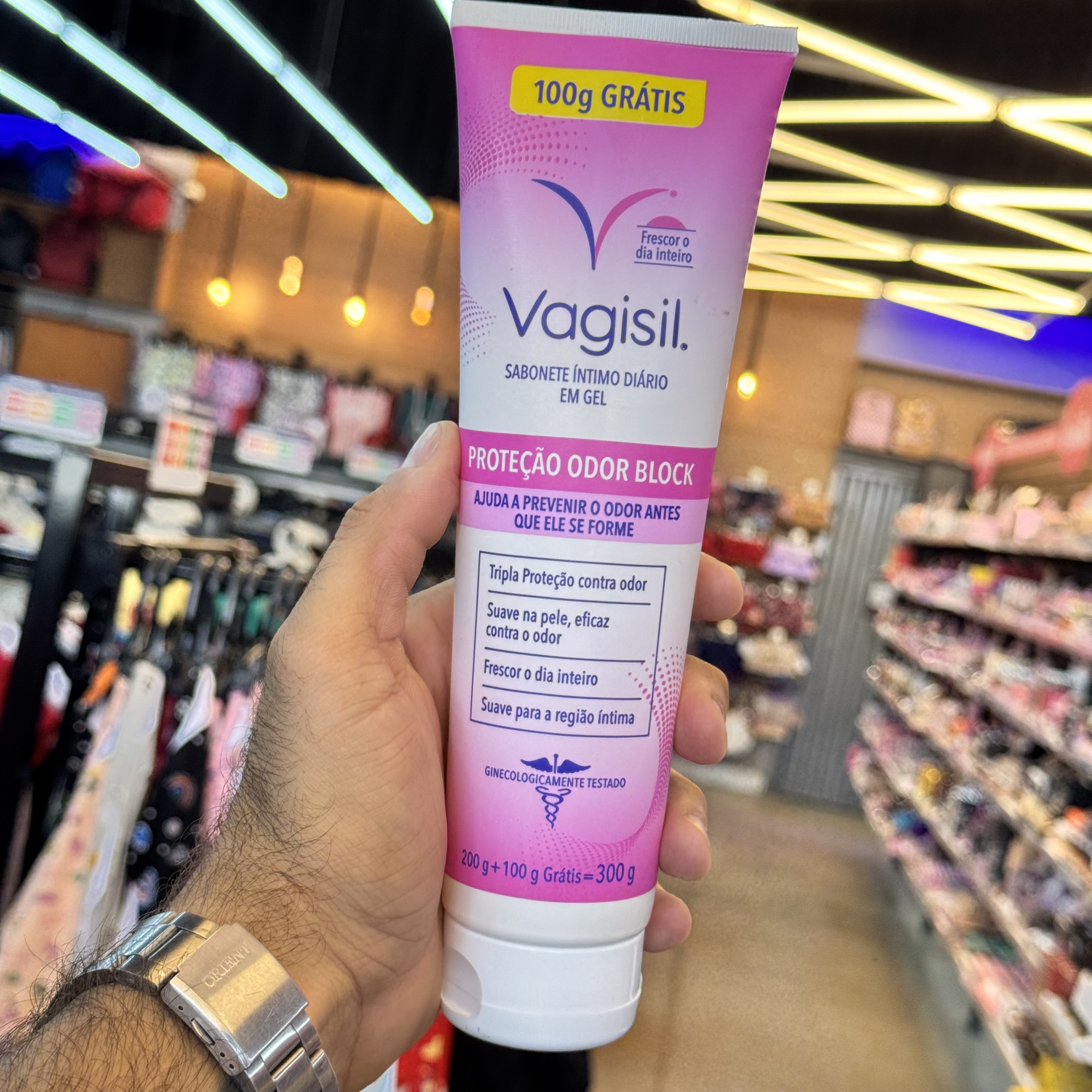 Sabonete Íntimo em Gel Vagisil Proteção Odor Block 300g