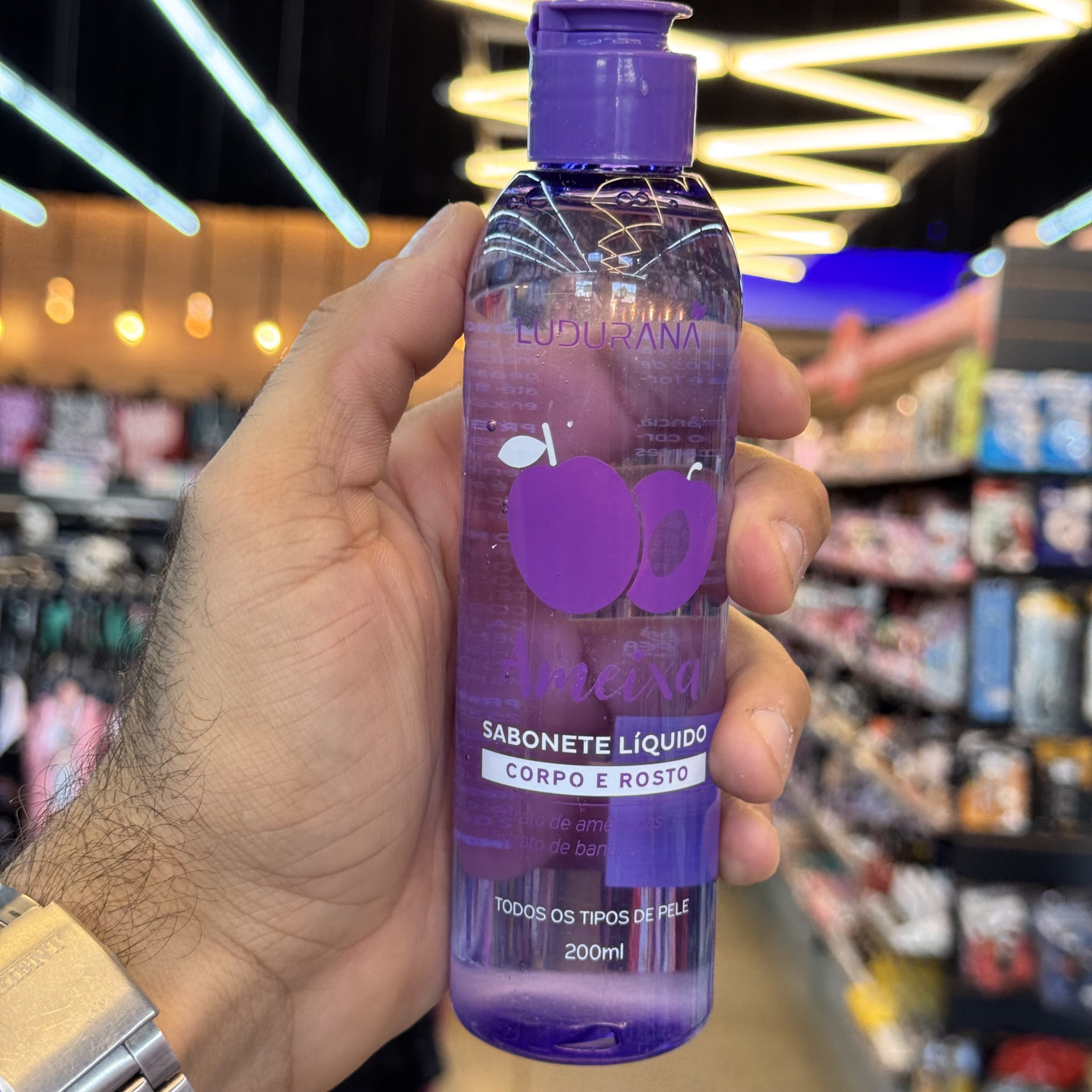 Sabonete Líquido Corpo e Rosto Ameixa Ludurana 200ml B00295