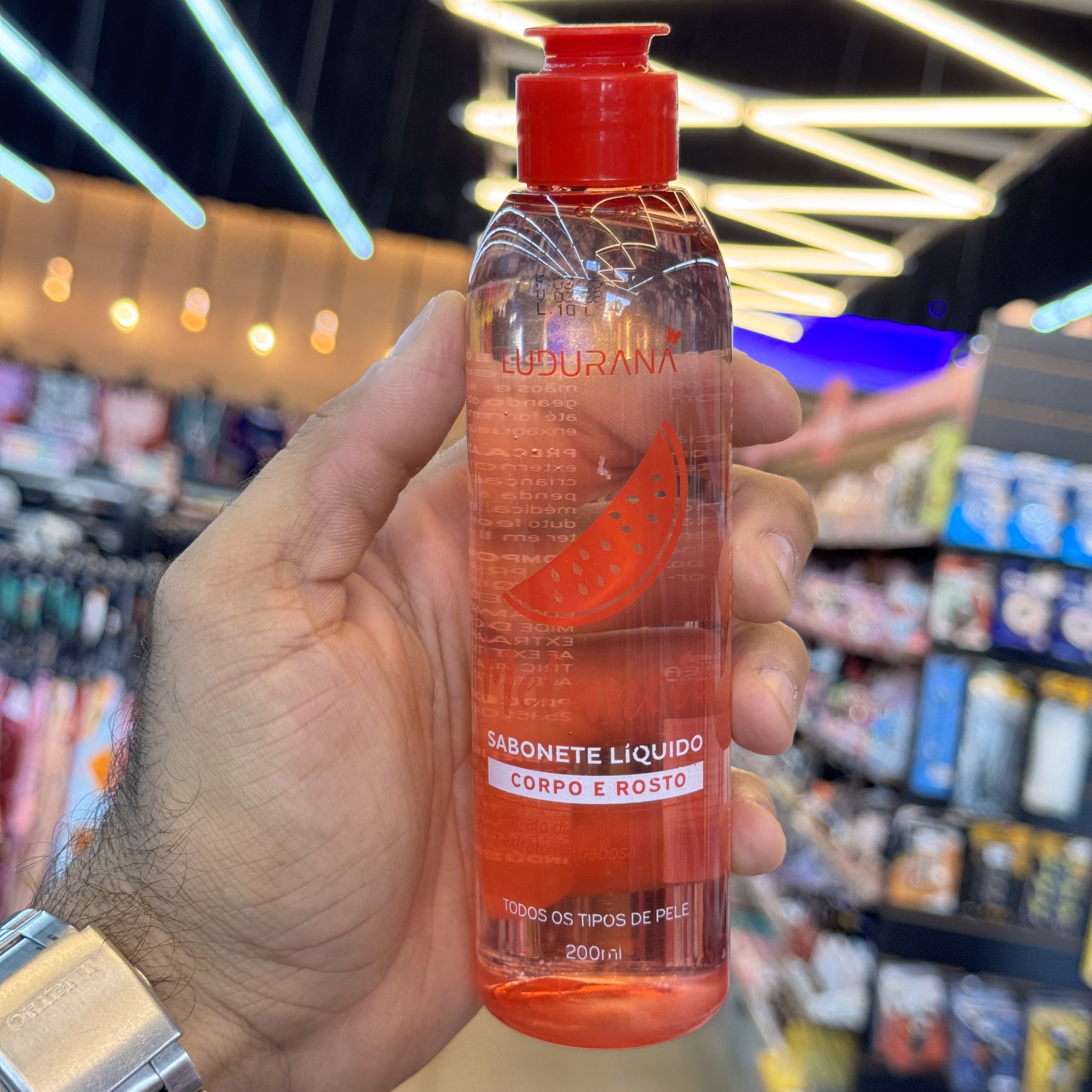 Sabonete Líquido Corpo e Rosto melancia Ludurana 200ml B00292