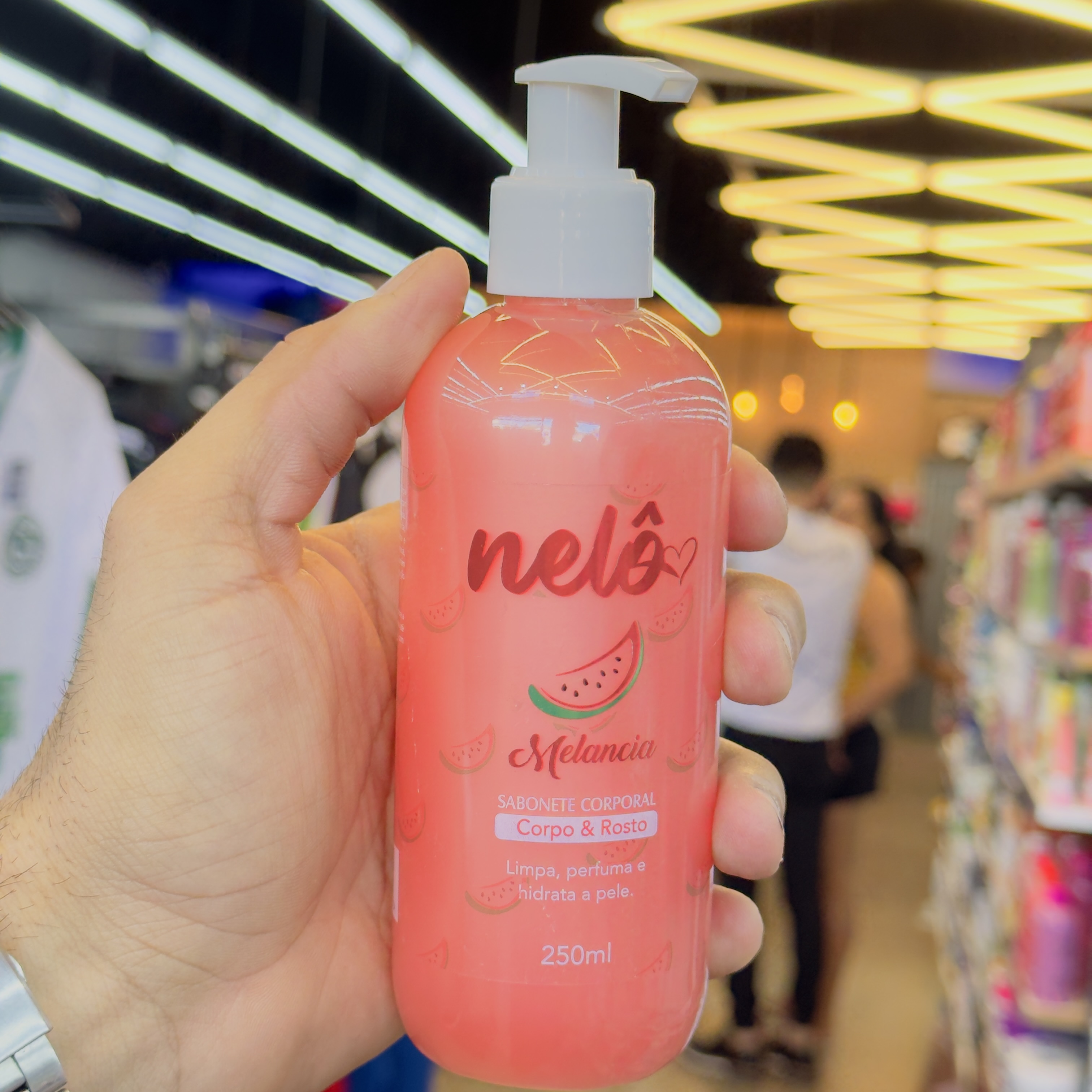 Sabonete Líquido Melancia Corpo & Rosto Nelô 250ml