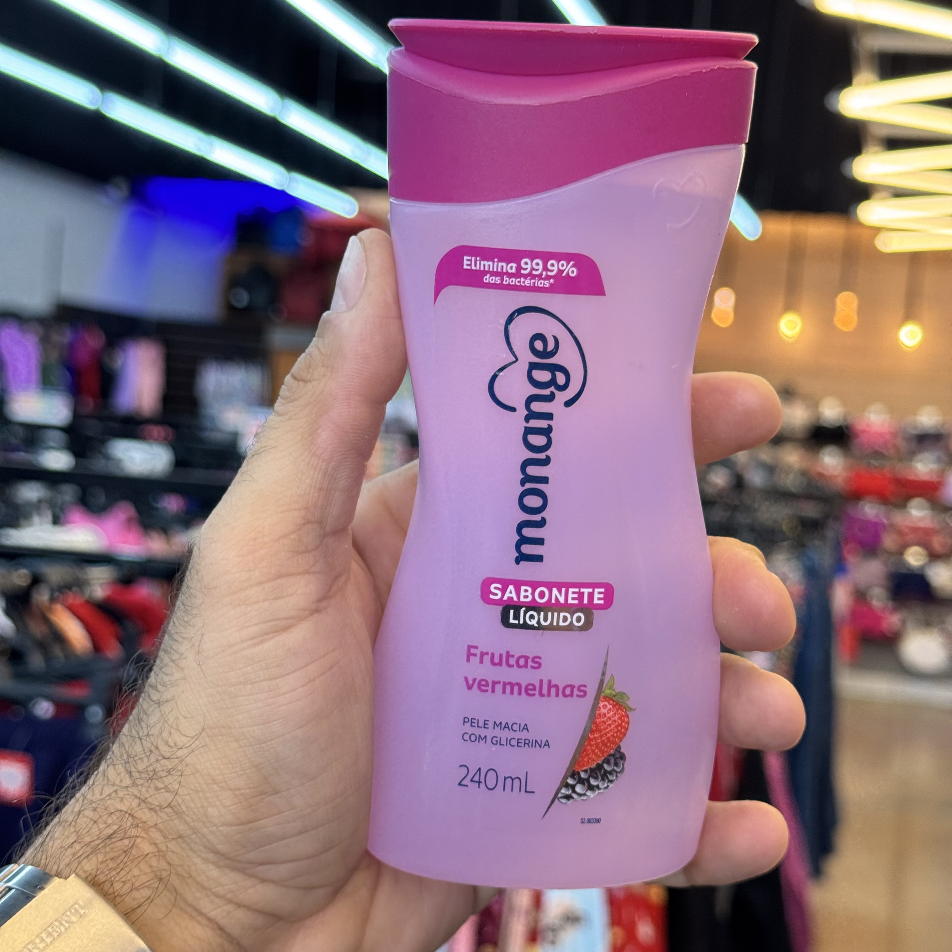 Sabonete Líquido Monange Frutas Vermelhas 240ml
