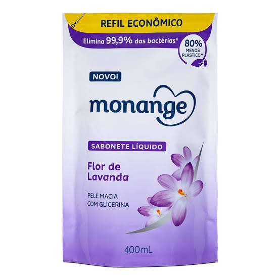 Sabonete Líquido Monange Refil Flor de Lavanda 400ml