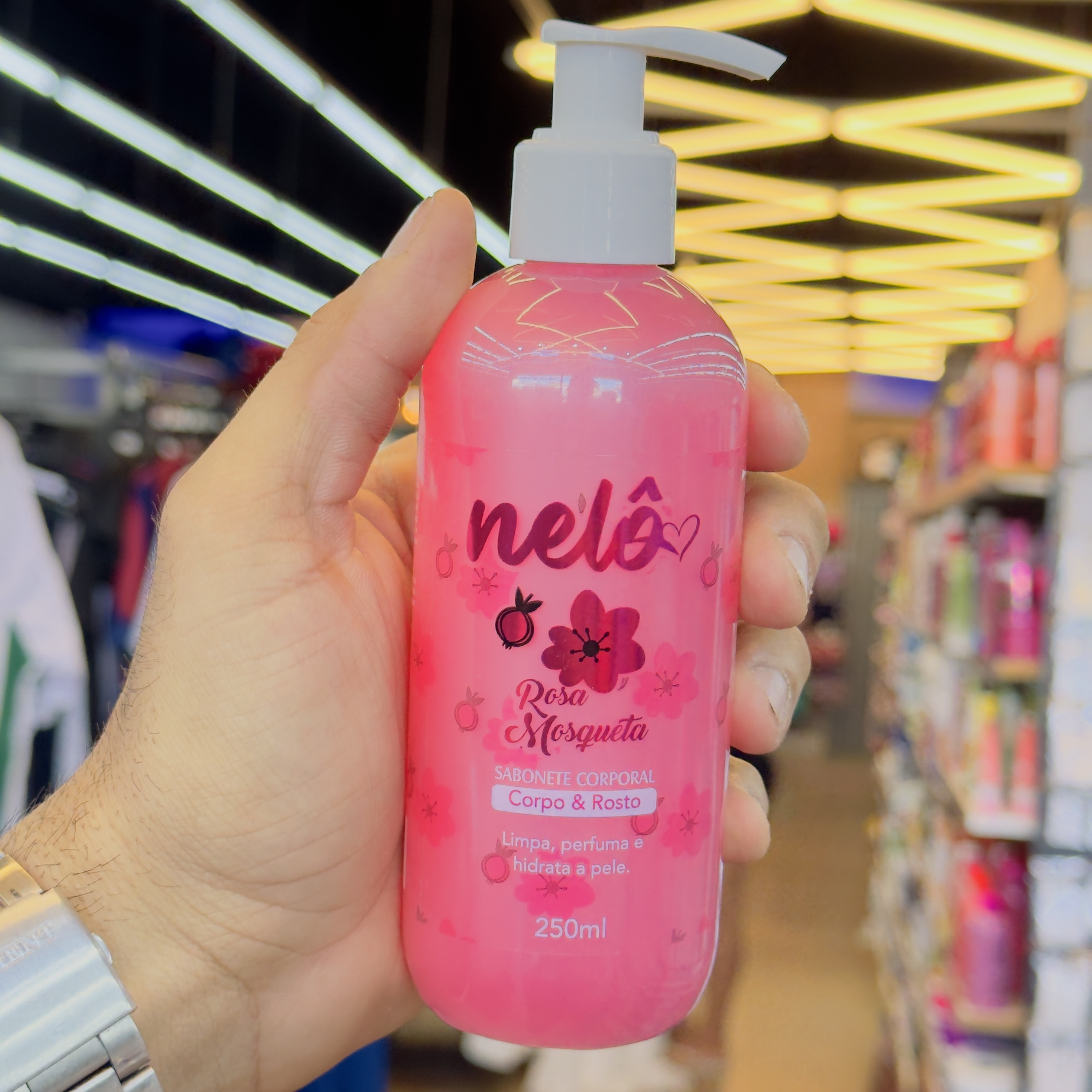 Sabonete Líquido Rosa Mosqueta Corpo & Rosto Nelô 250ml