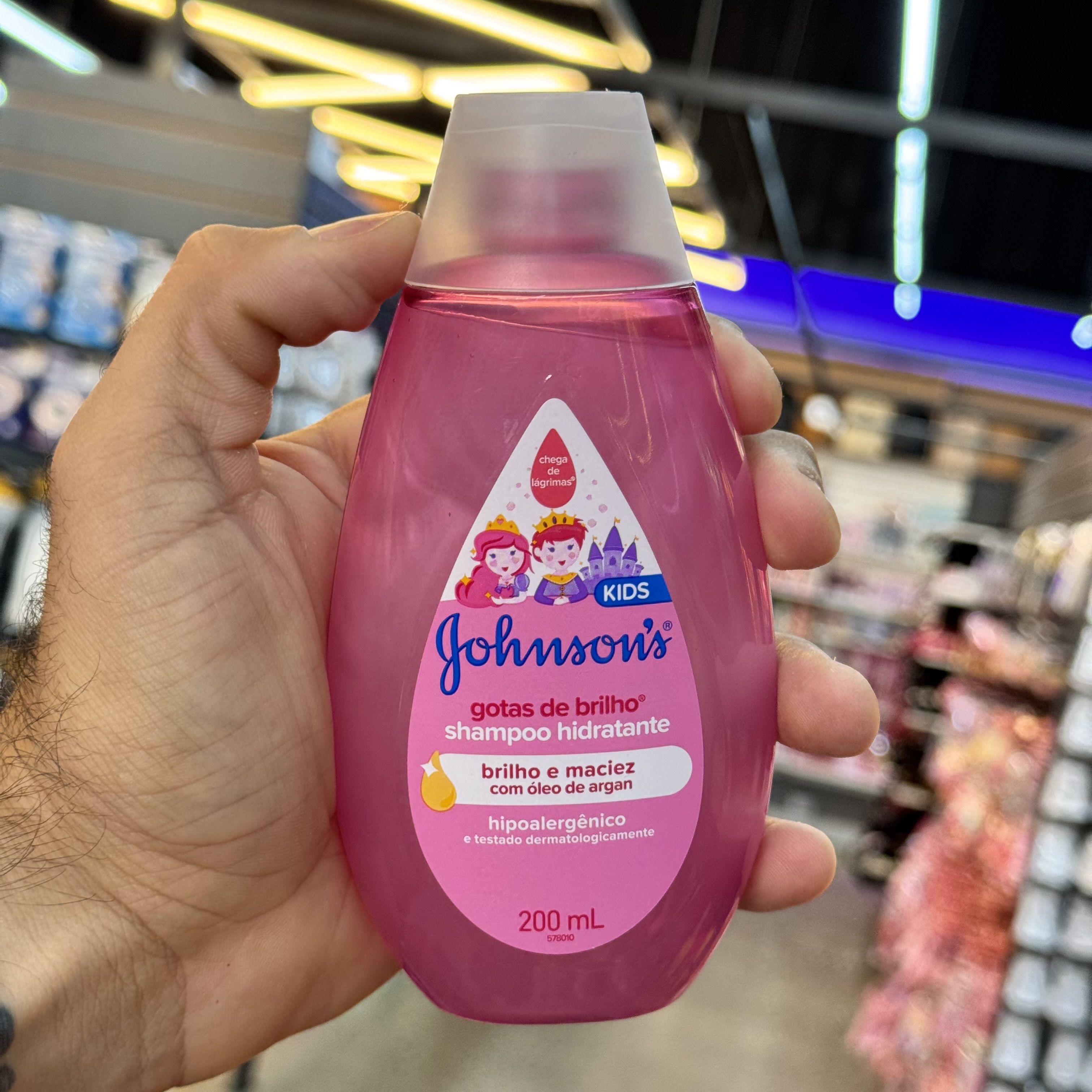 Shampoo Infantil Johnson´s Baby Gotas de Brilho 200ml