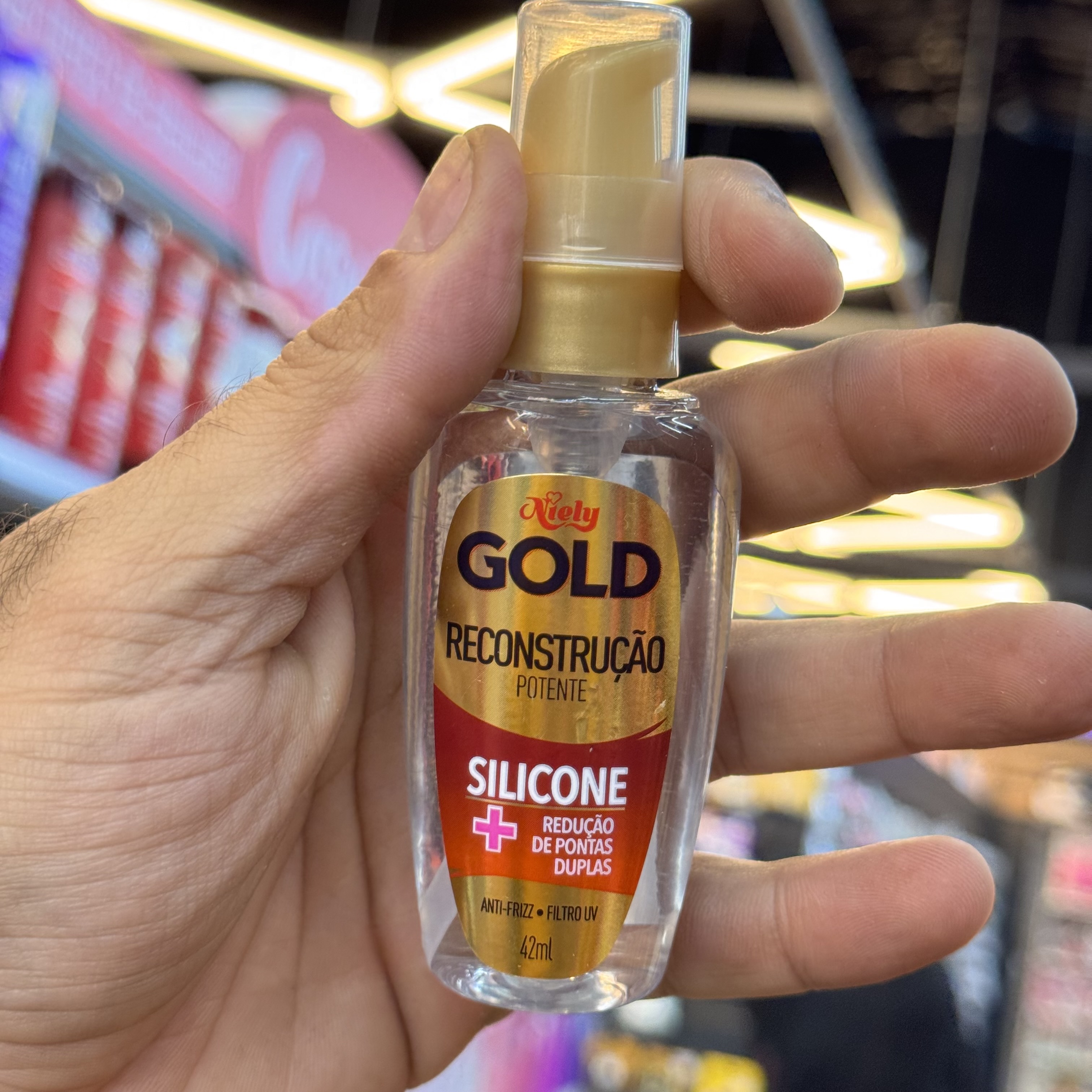 Silicone Capilar Concentrado Resconstrução Niely Gold 42ml