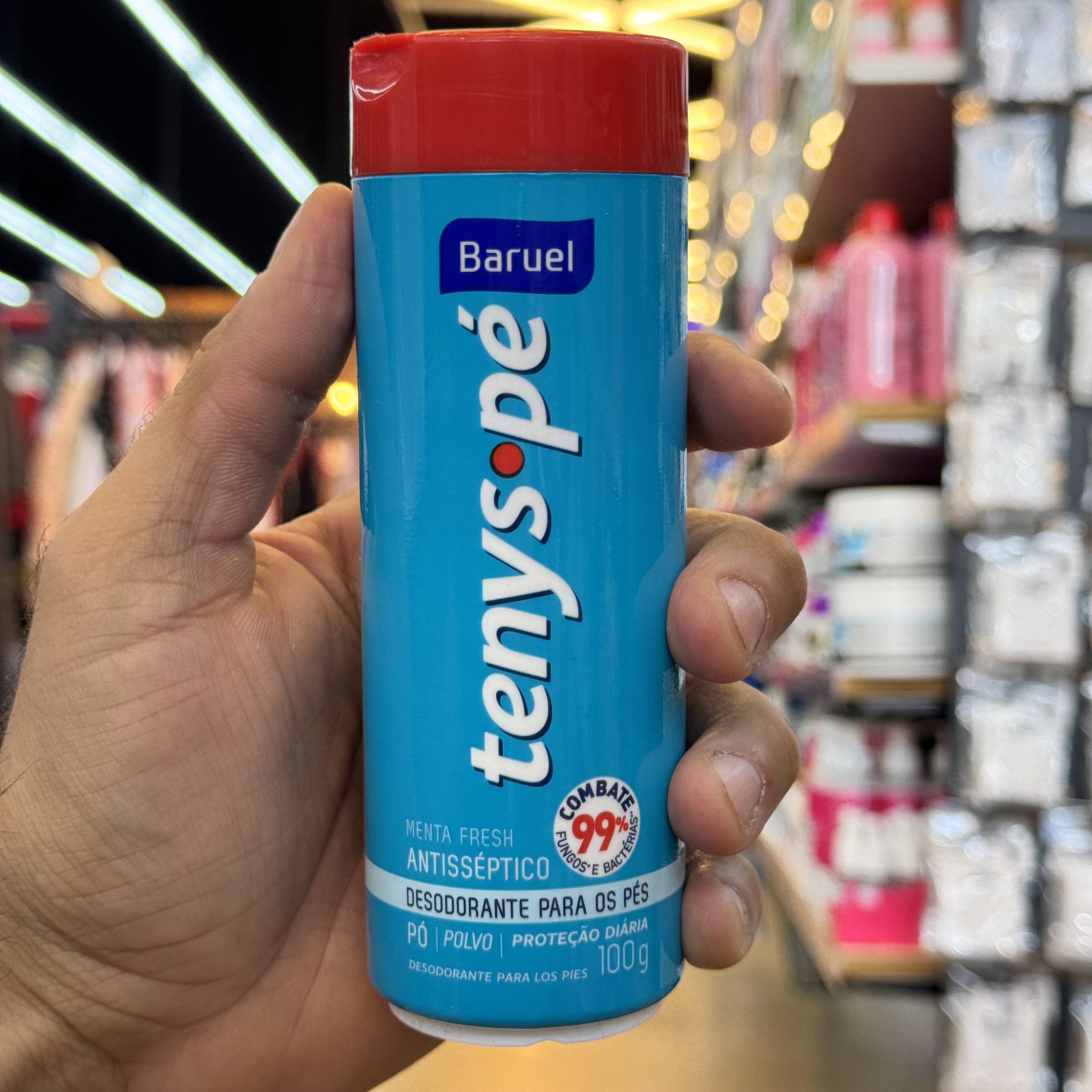 Talco Para Pés Tenys Pé Baruel Action Menta Fresh 100g
