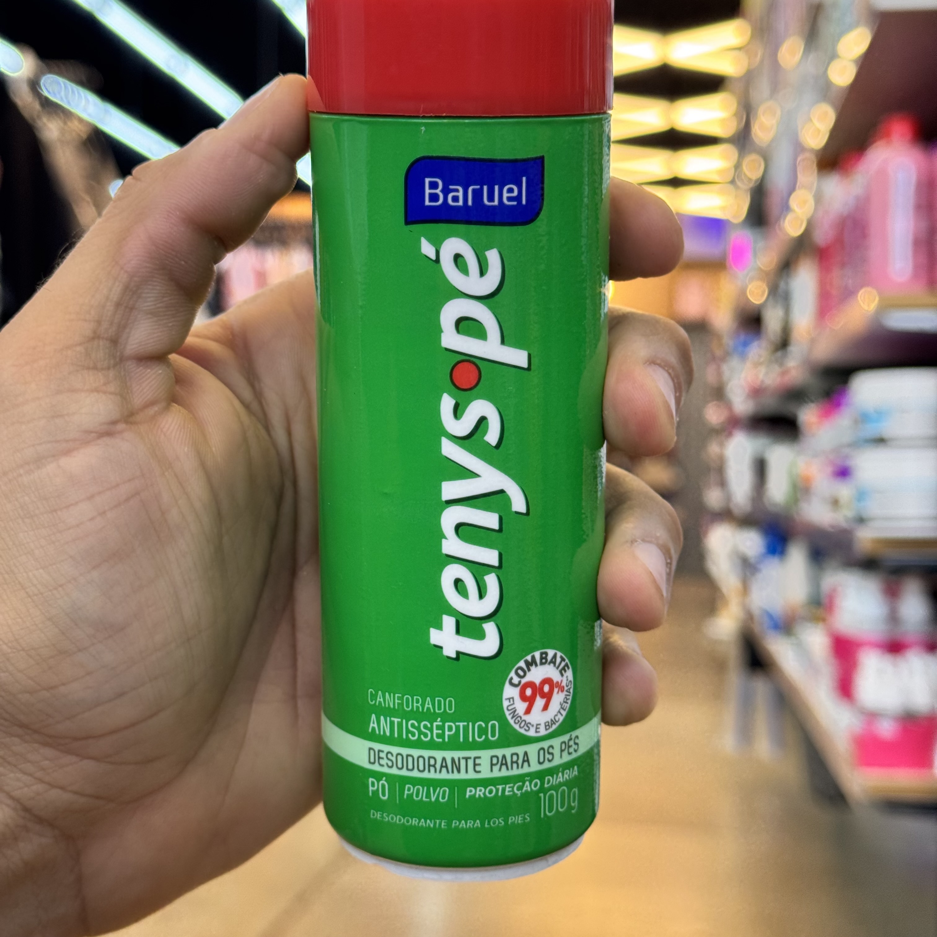 Talco Para Pés Tenys Pé Baruel Canforado 100g