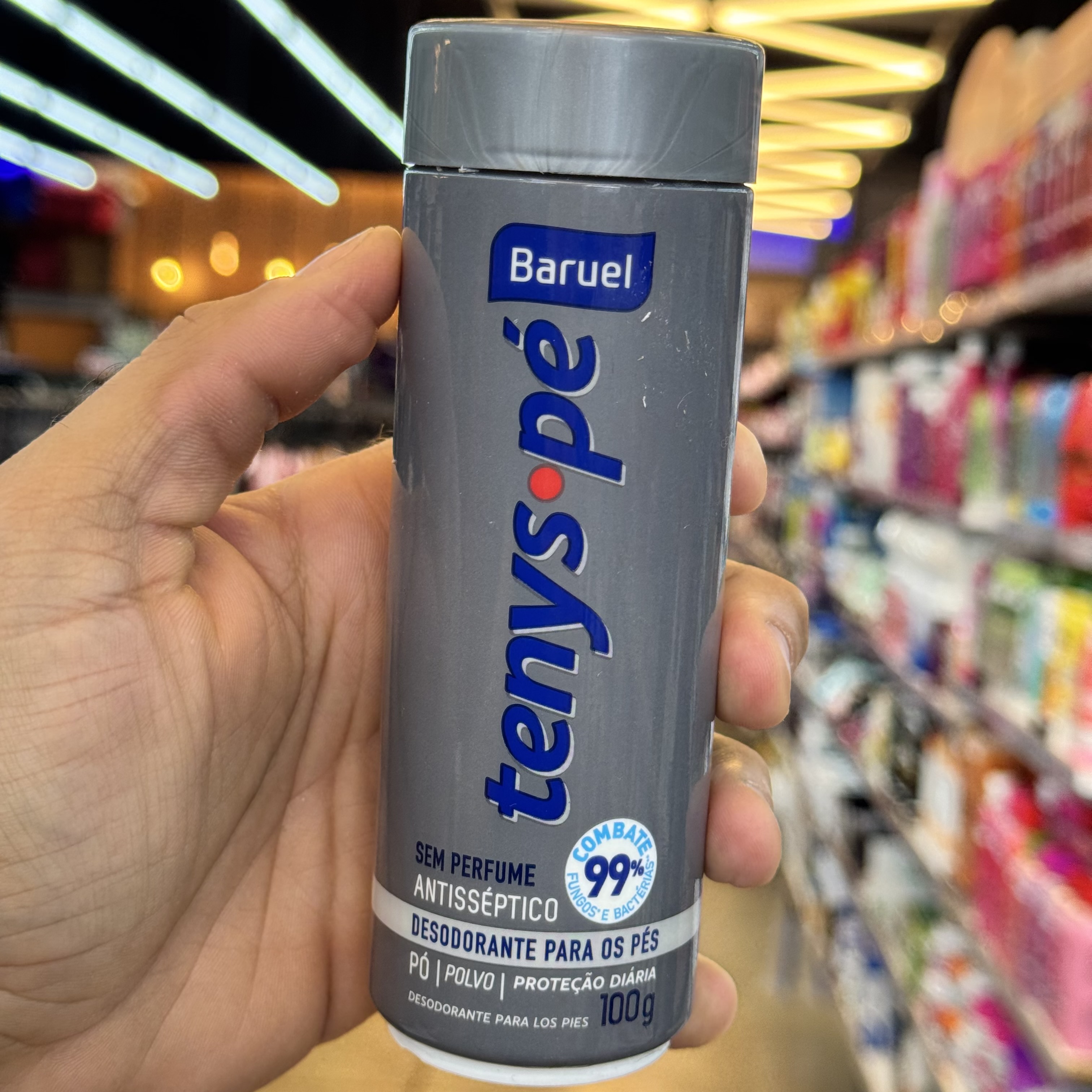 Talco Para Pés Tenys Pé Baruel Sem Perfume 100g