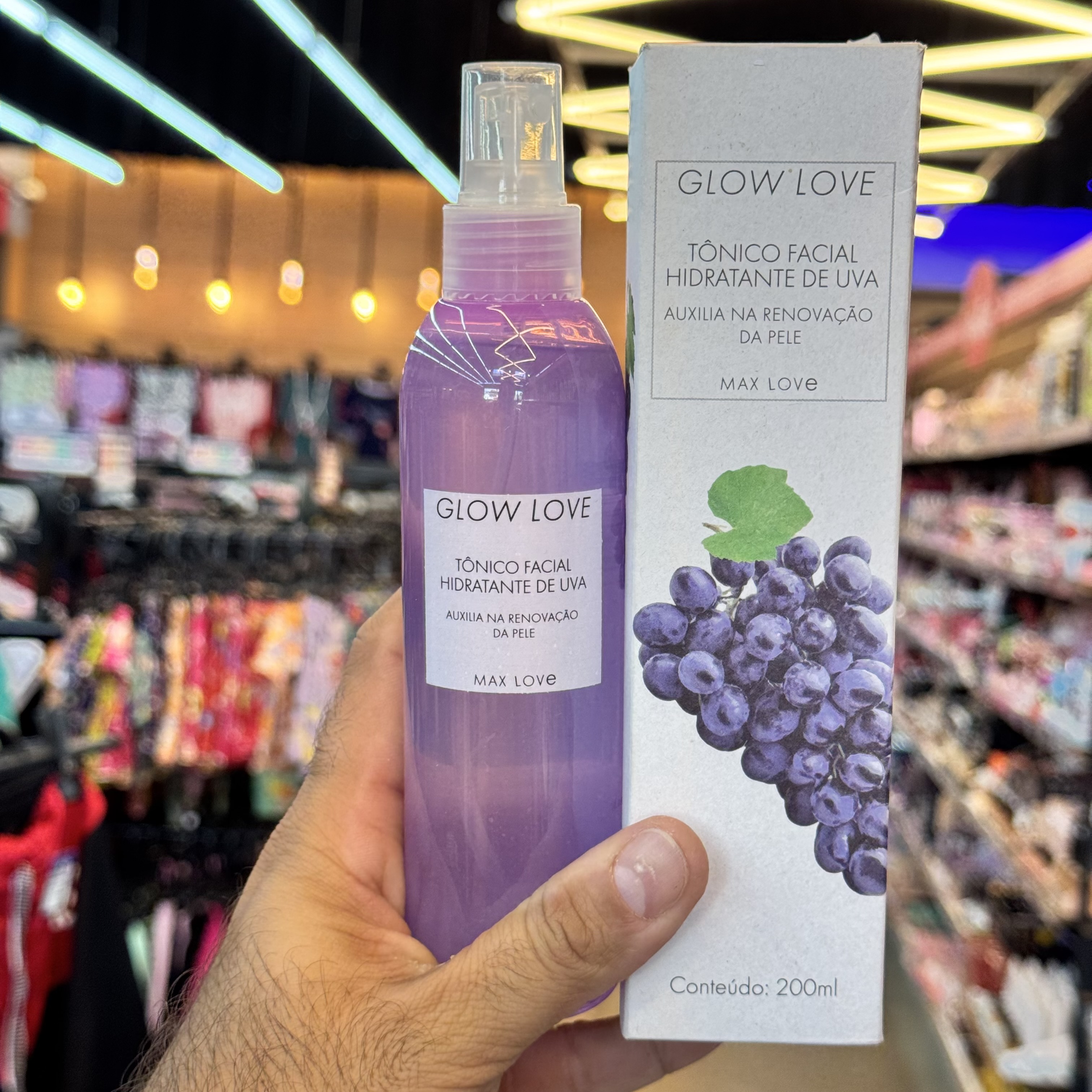 Tônico Facial Hidratante Uva Max Love 200ml