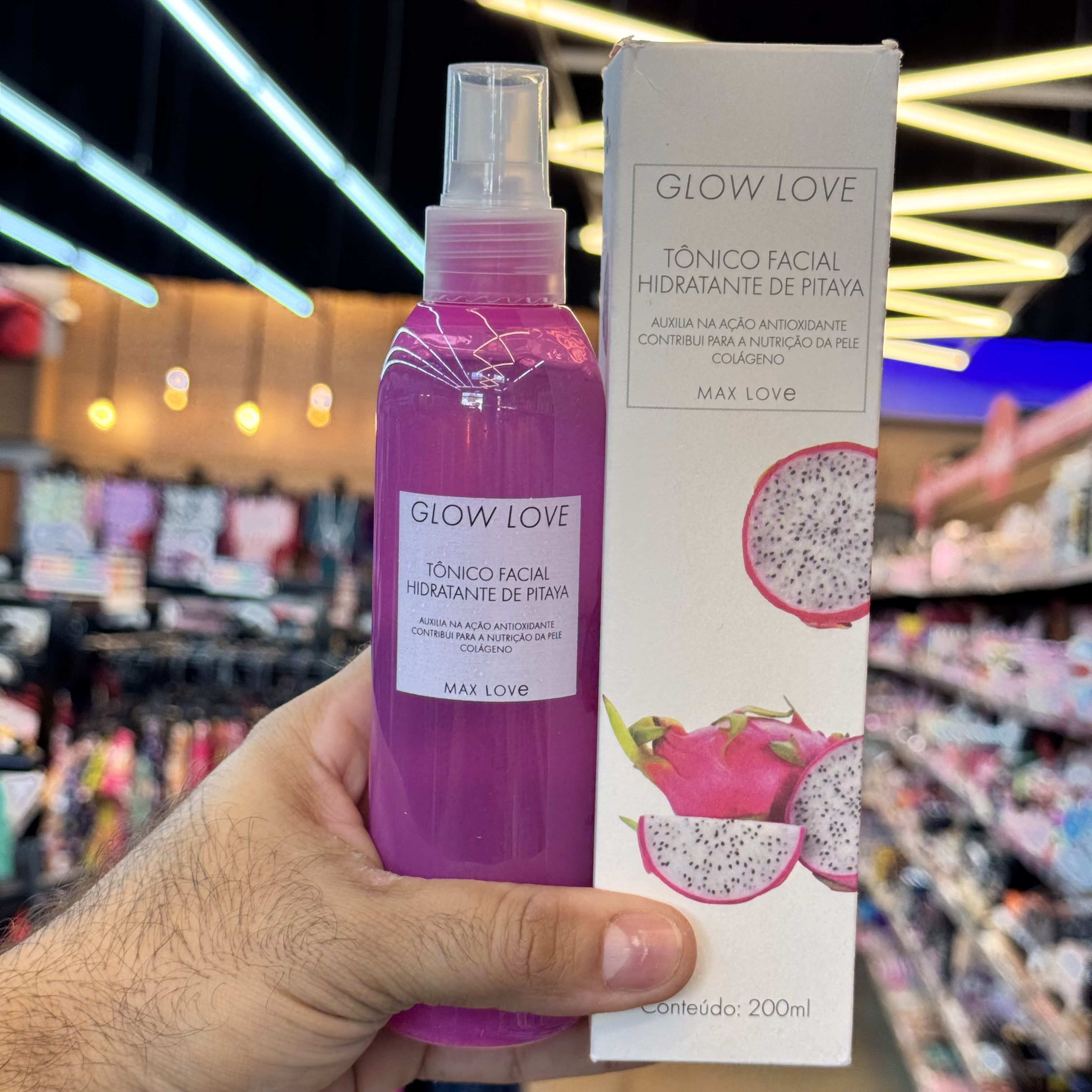 Tonico facial hidratante de pitaya glow love max love ml812